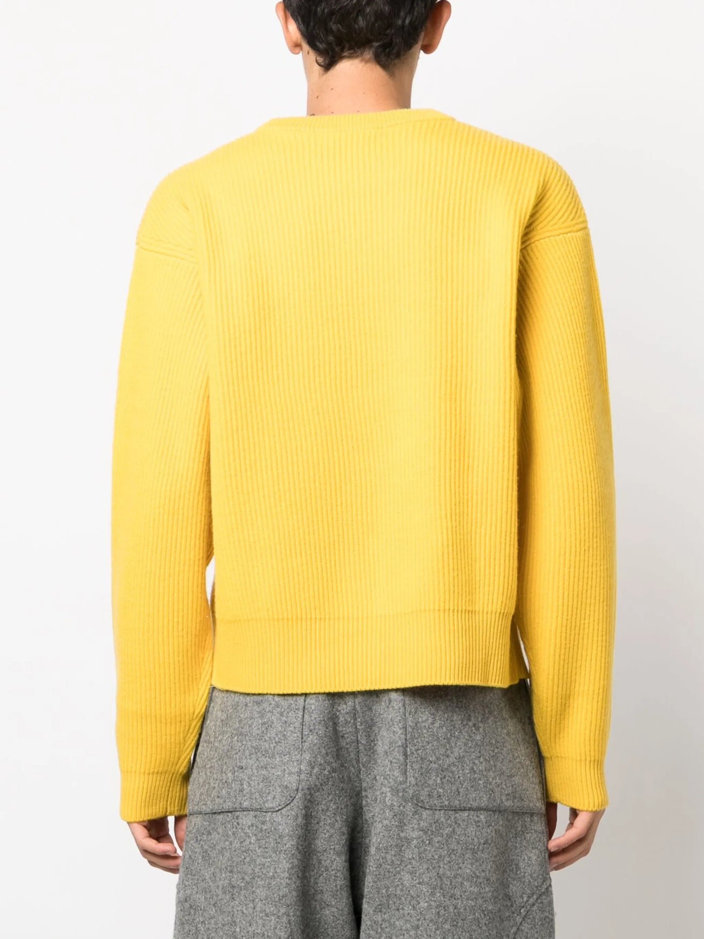 ribbed-knit wool jumper