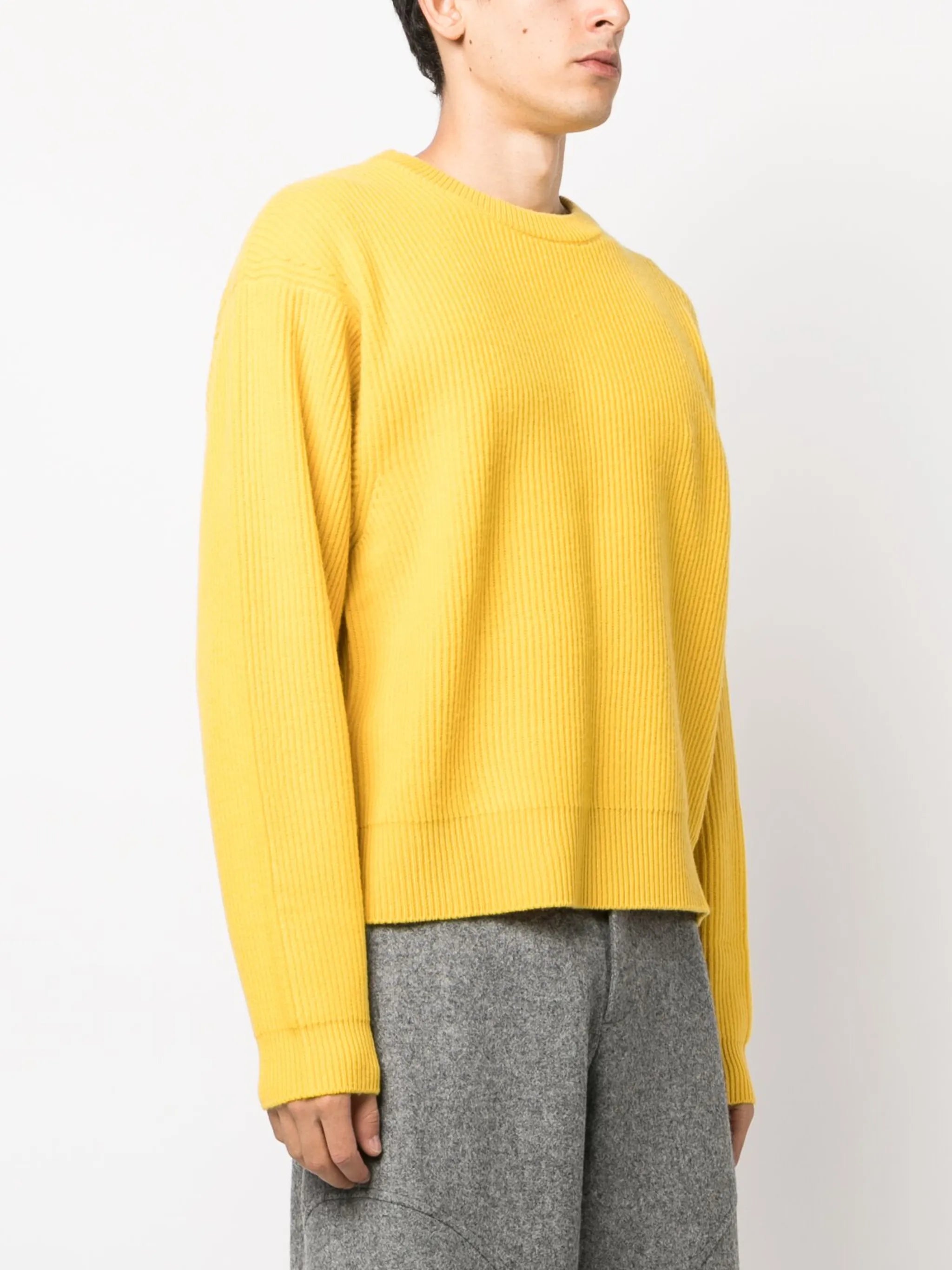 ribbed-knit wool jumper
