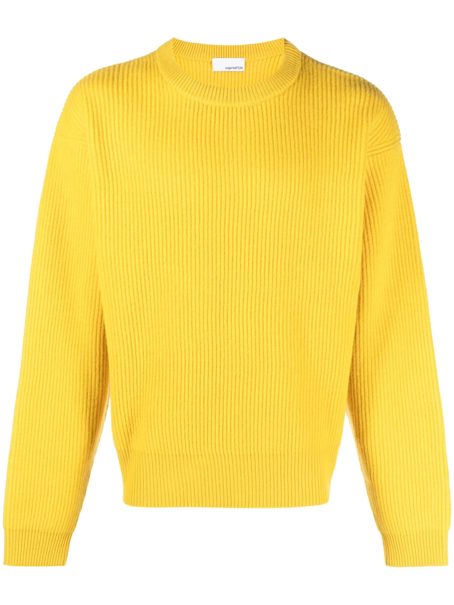 ribbed-knit wool jumper
