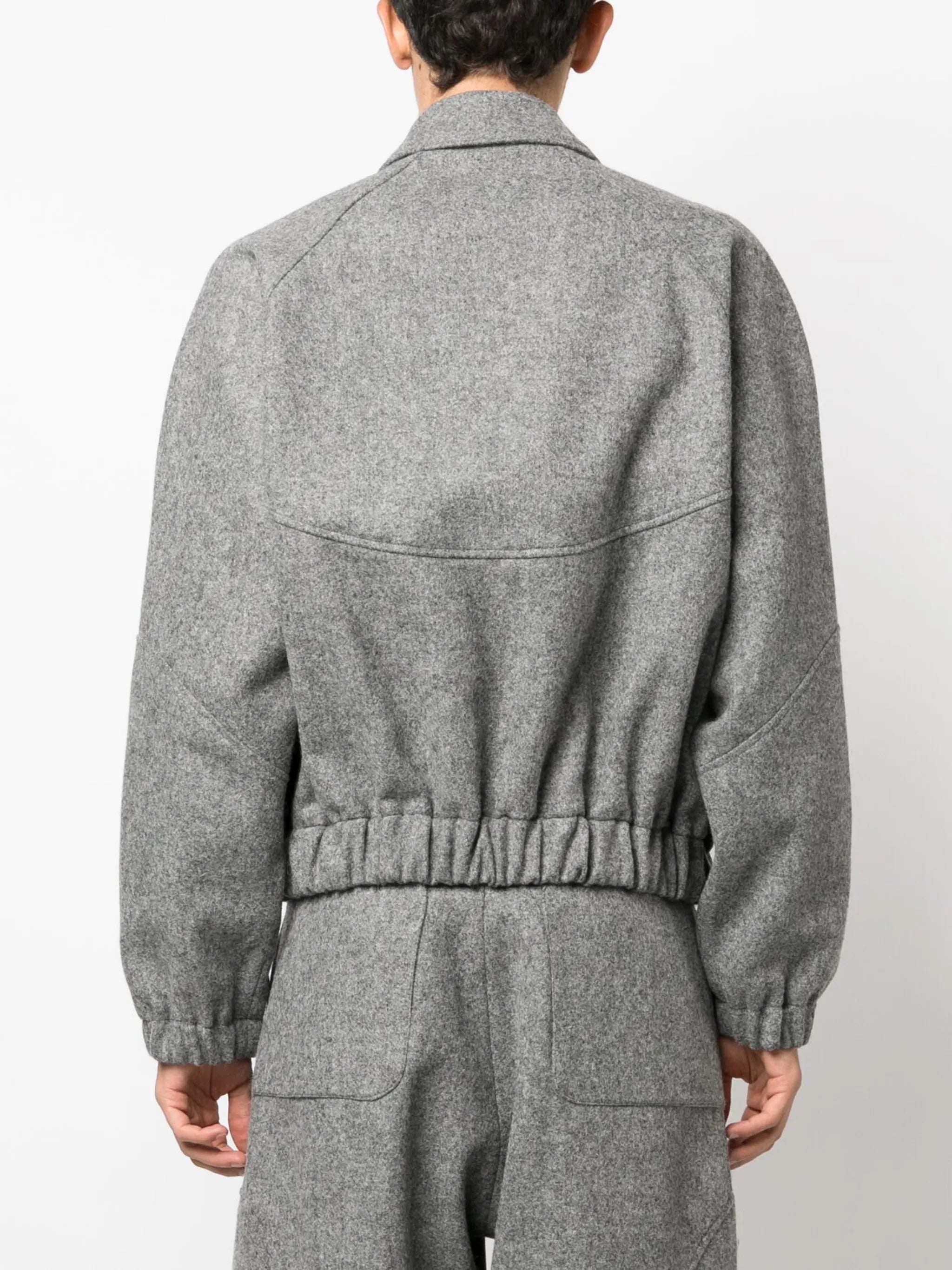 Ji Ji panelled zipped bomber jacket