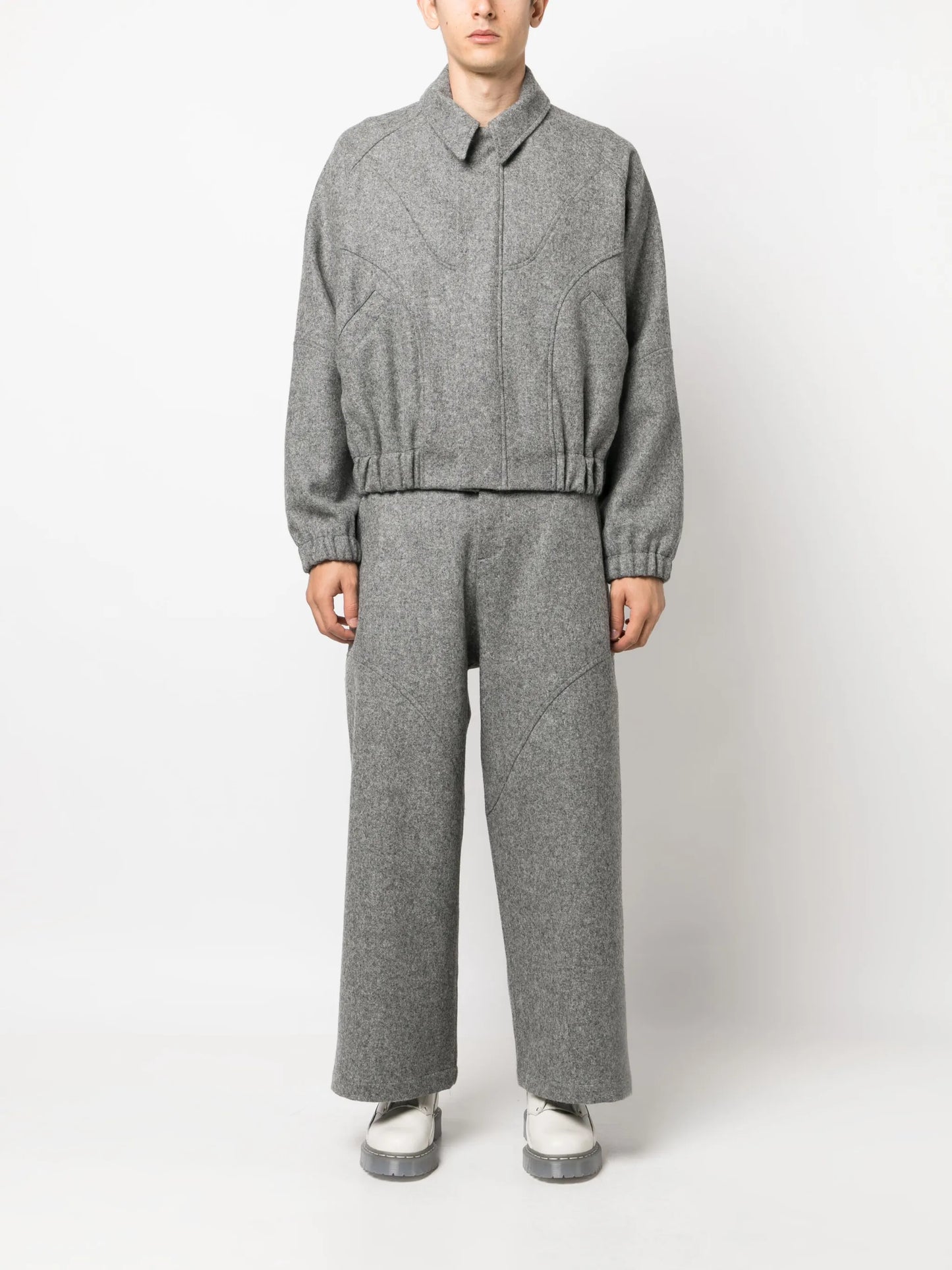 Ji Ji panelled zipped bomber jacket