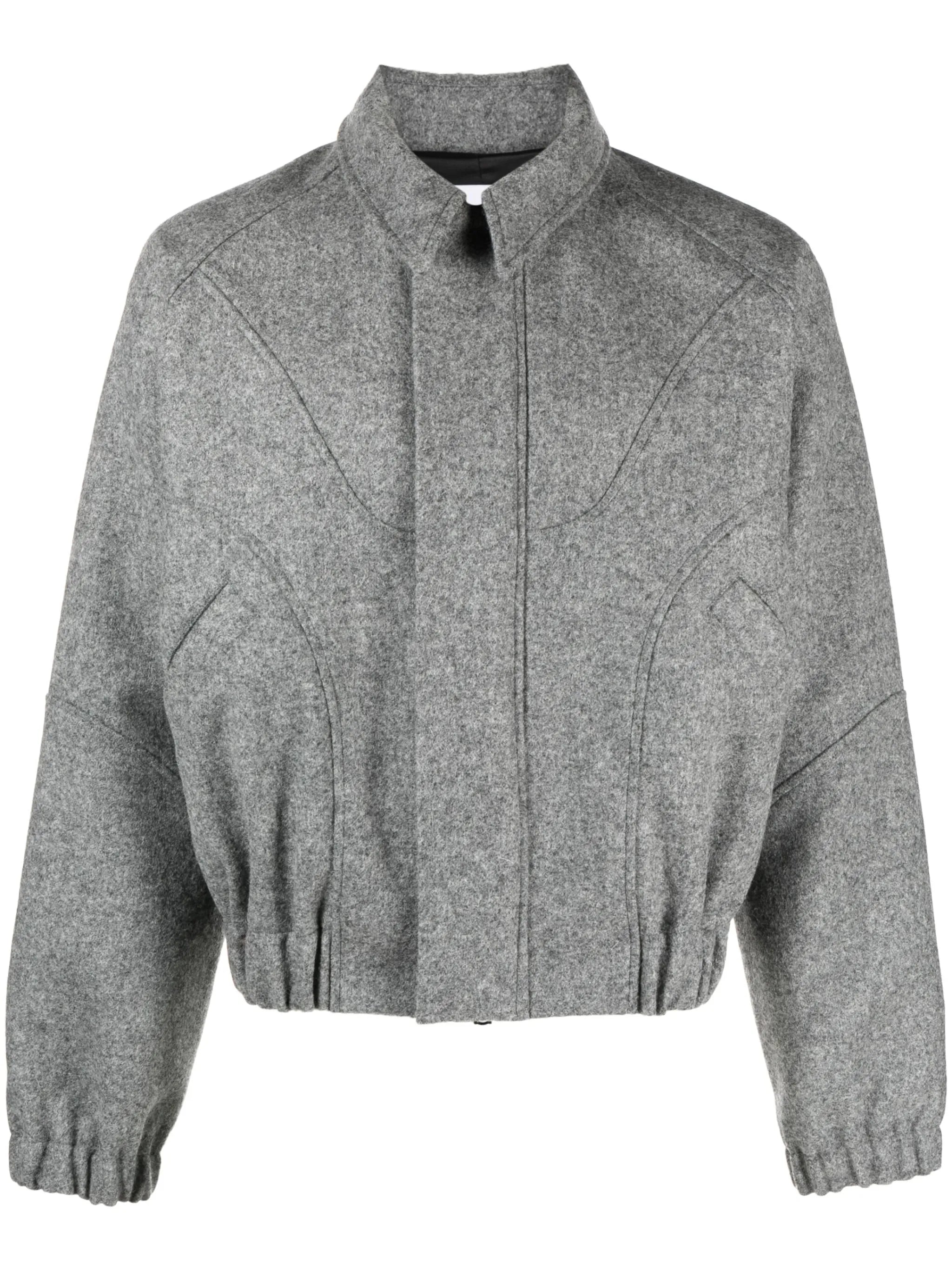 Ji Ji panelled zipped bomber jacket