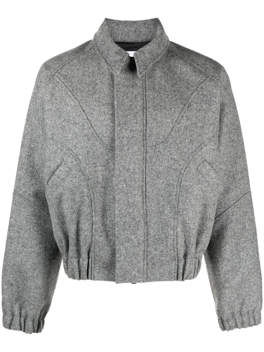 Ji Ji panelled zipped bomber jacket