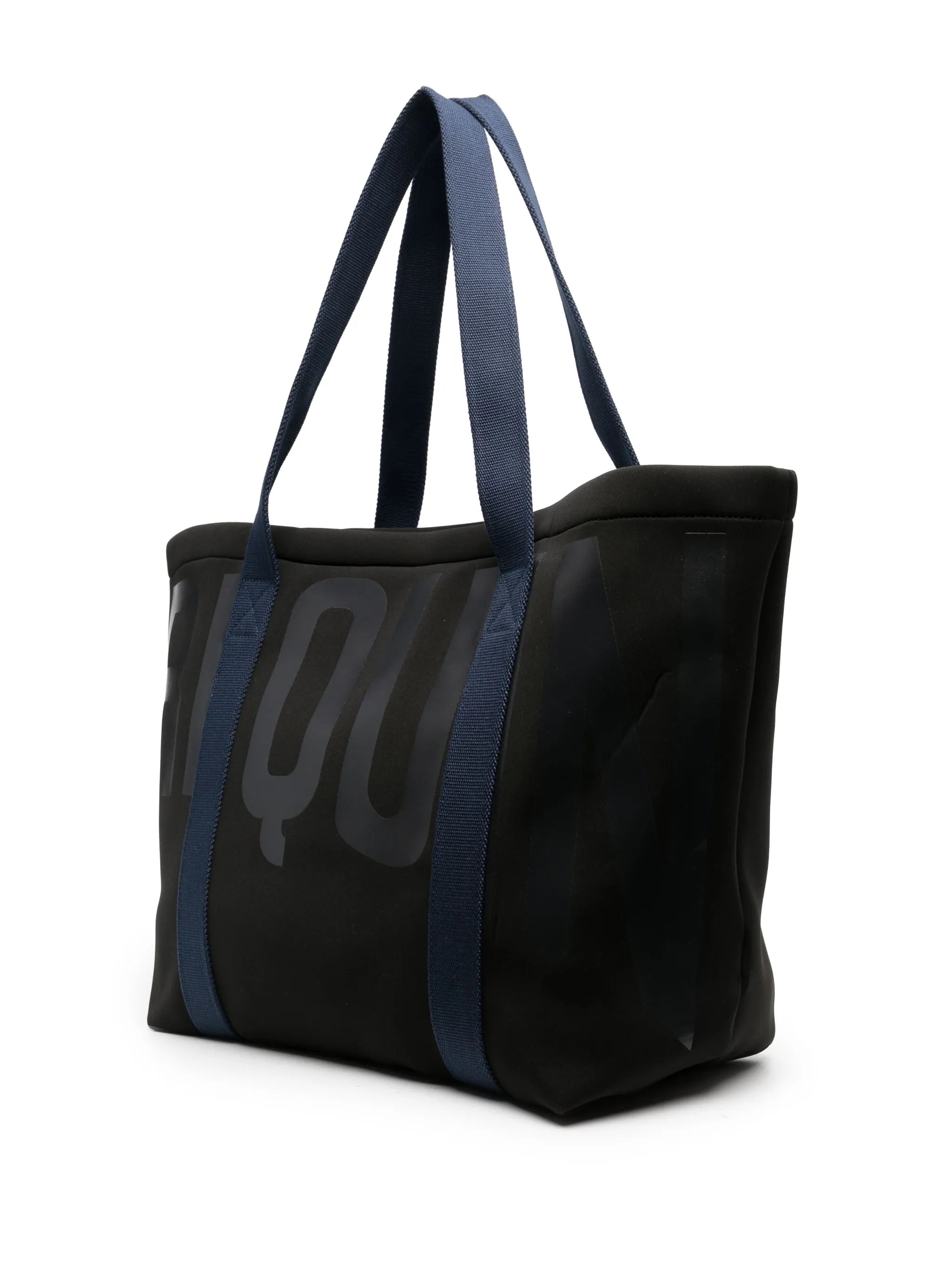 logo-print coated-canvas tote bag