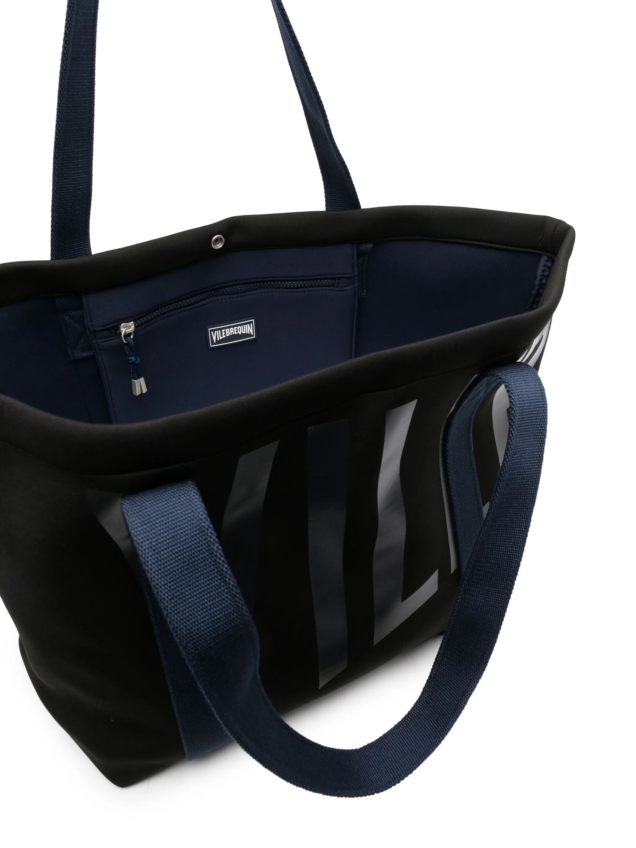 logo-print coated-canvas tote bag