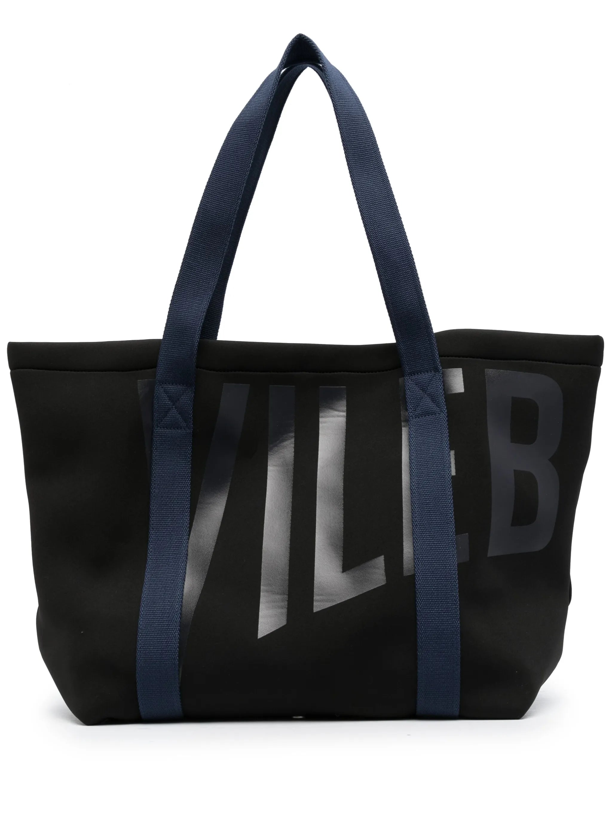 logo-print coated-canvas tote bag
