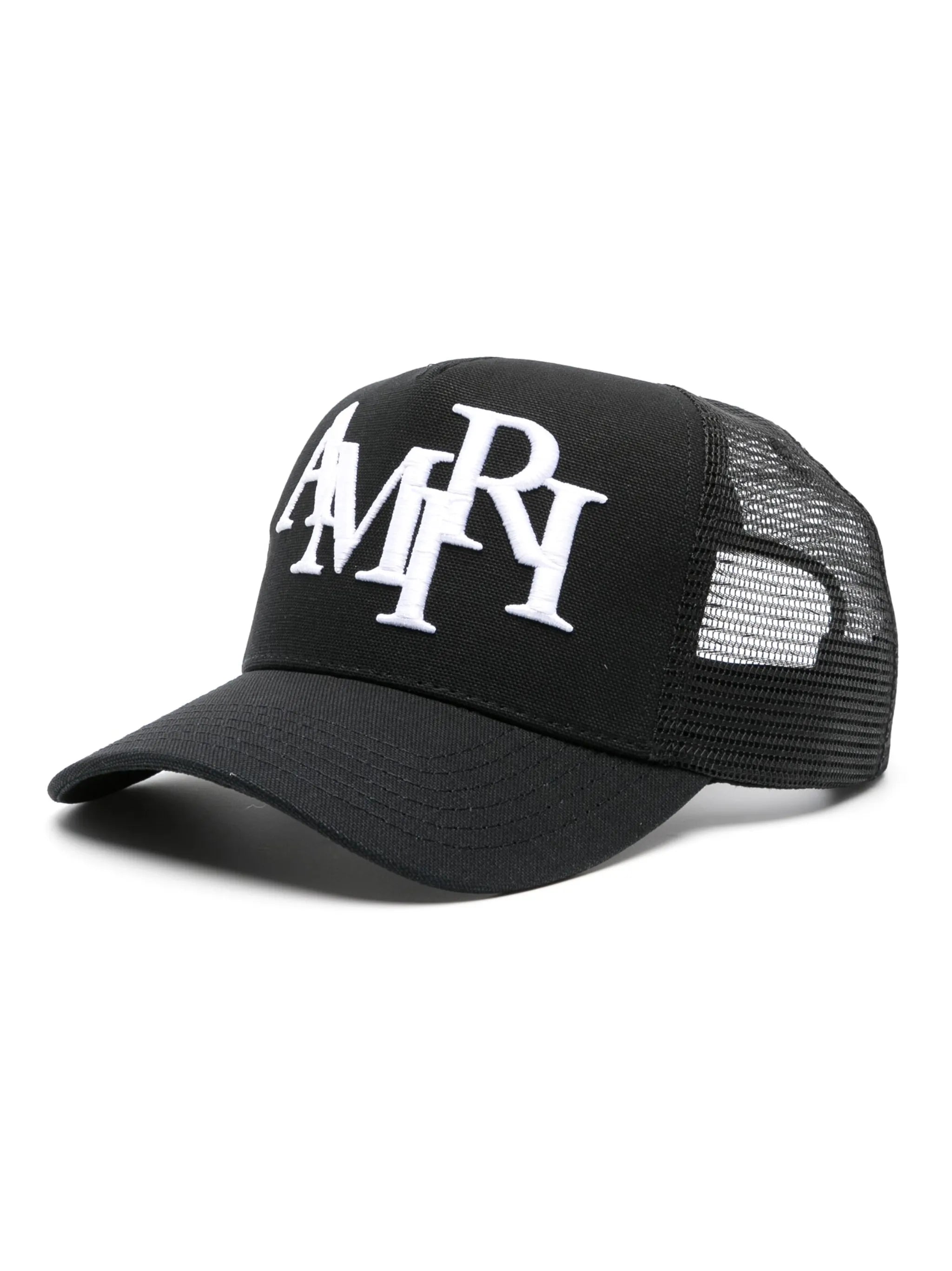 logo-embroidered panelled cap