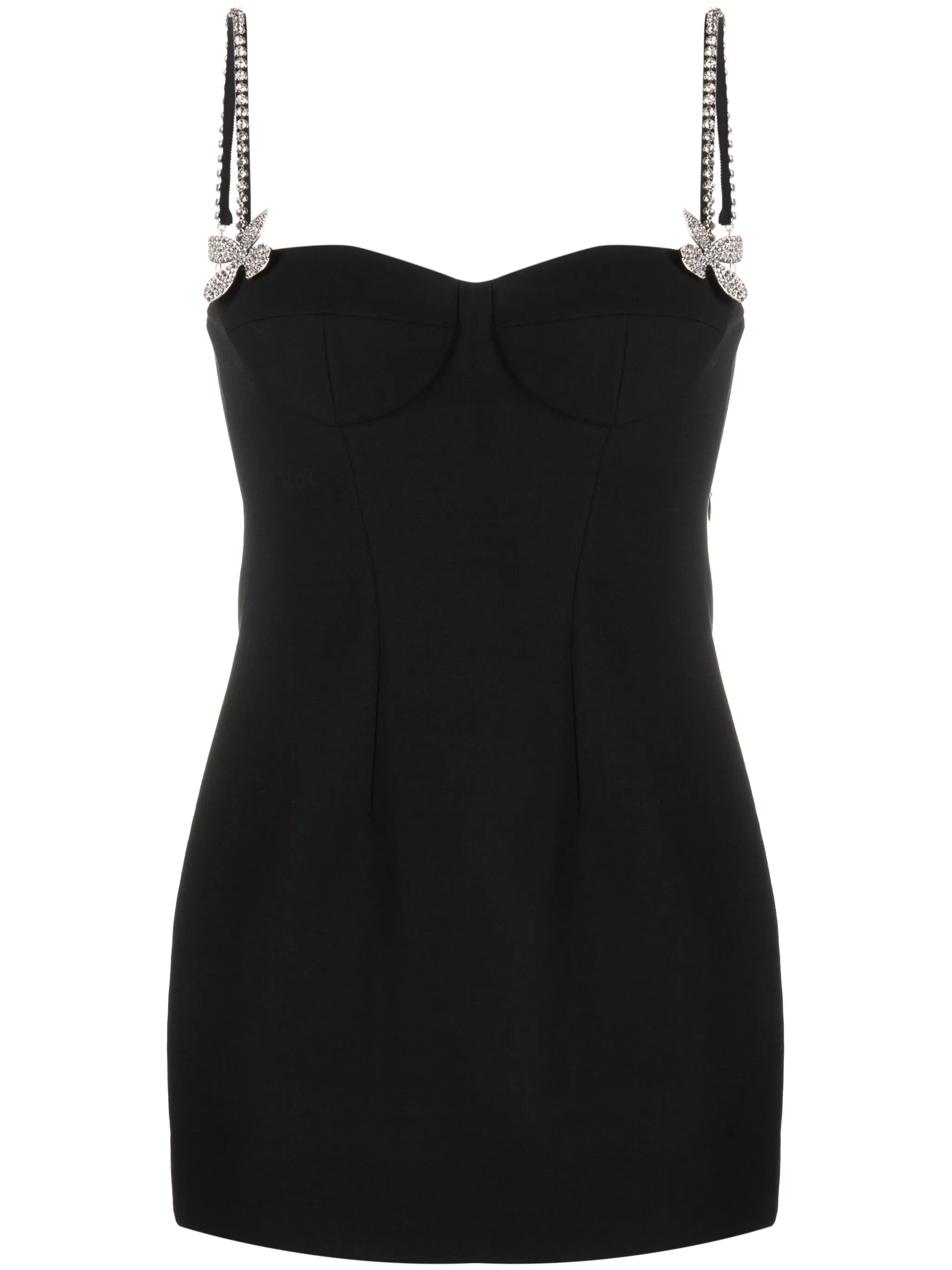 butterfly crystal-embellished mini dress