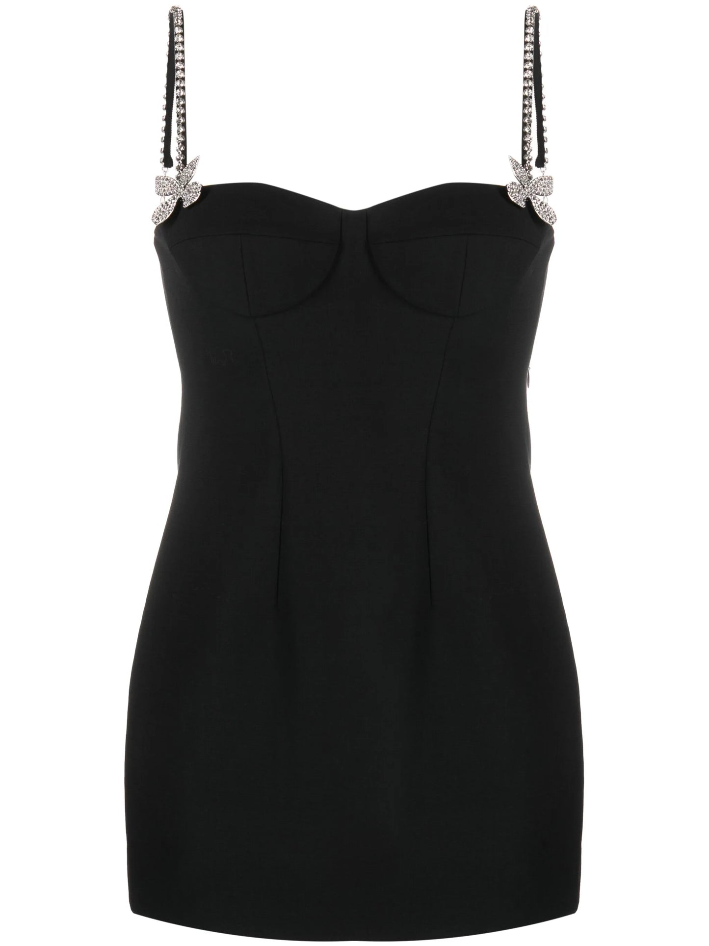 butterfly crystal-embellished mini dress