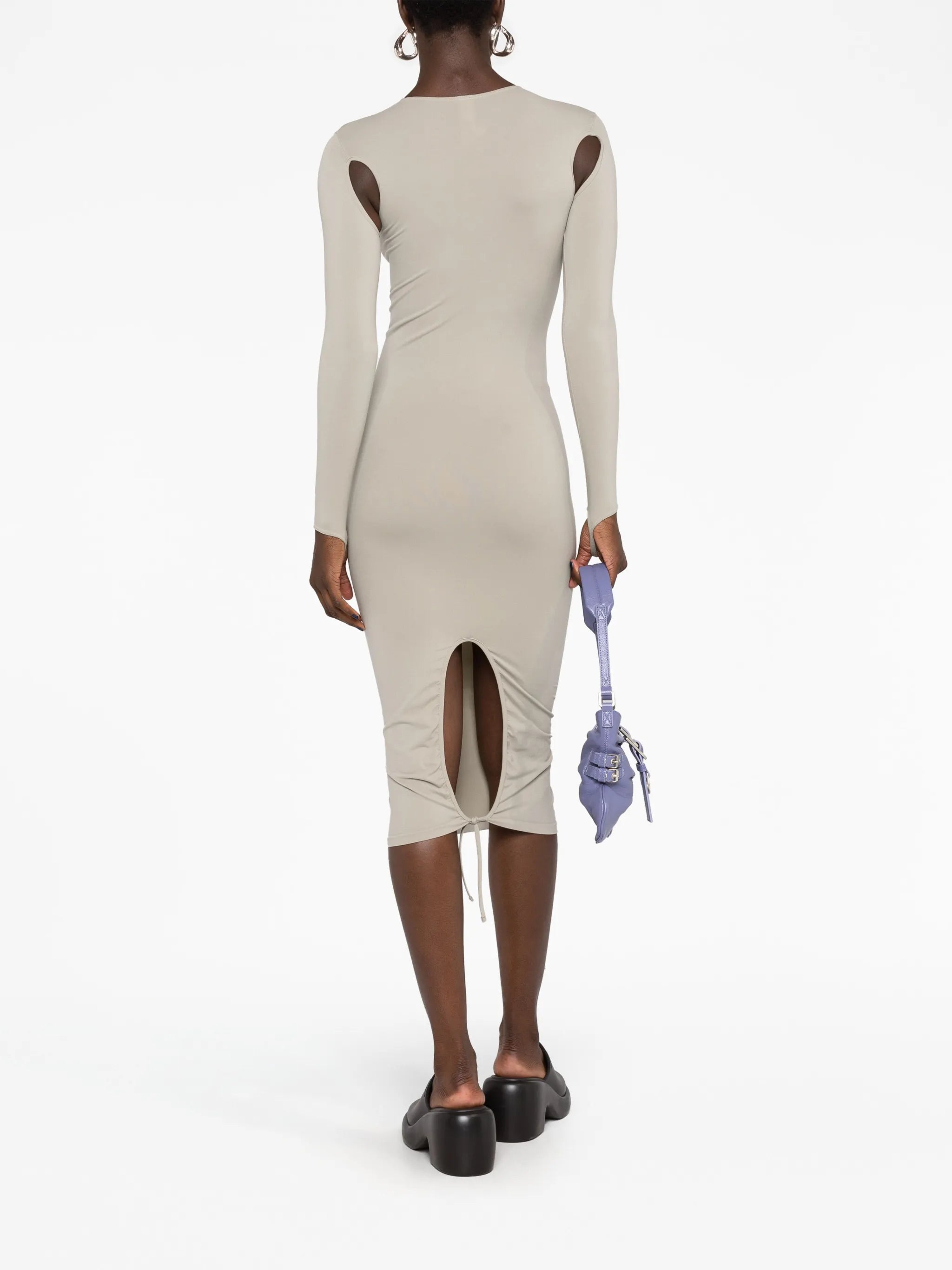 cut-out stretch-jersey midi dress