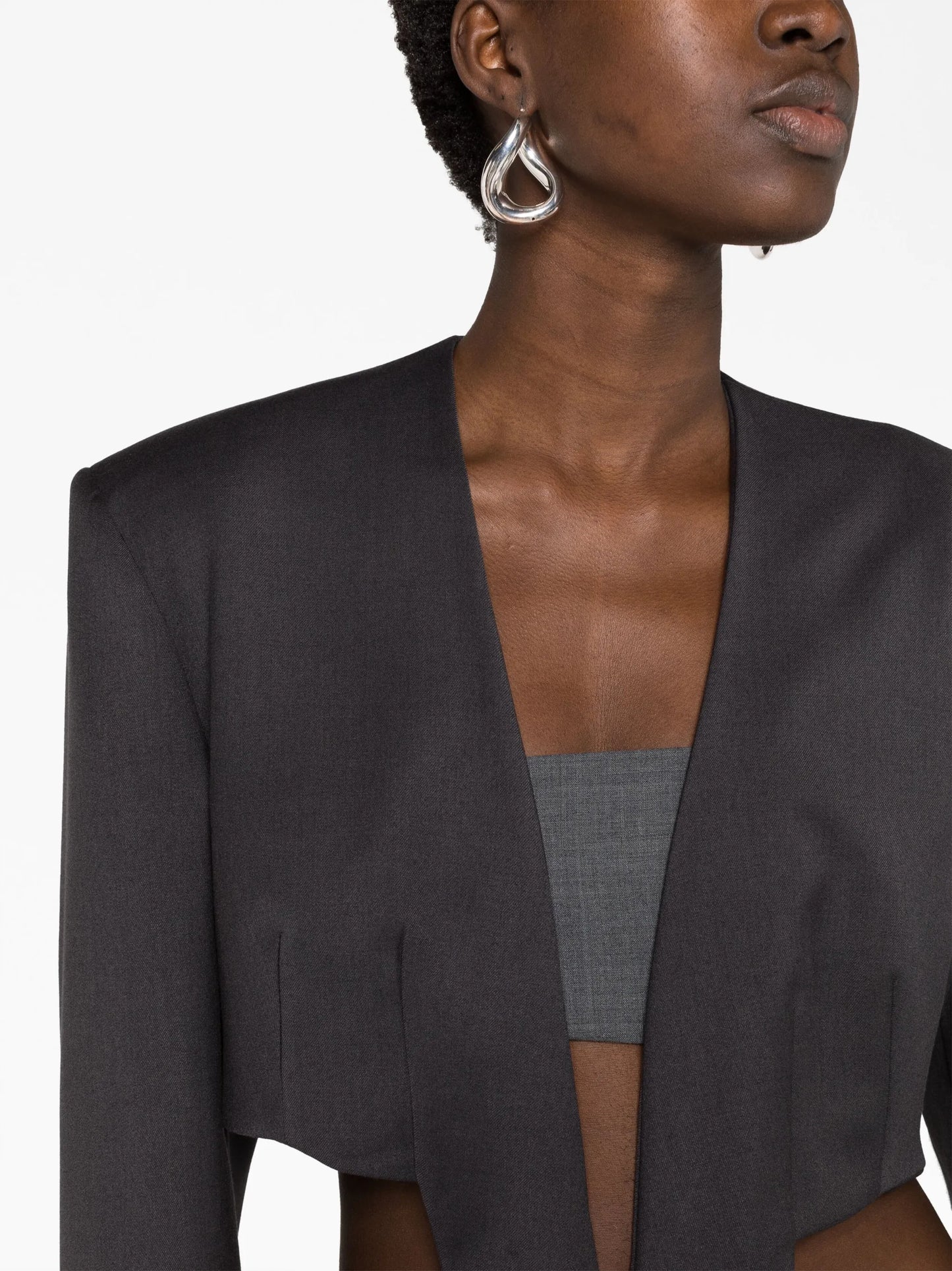 asymmetric cropped jacket