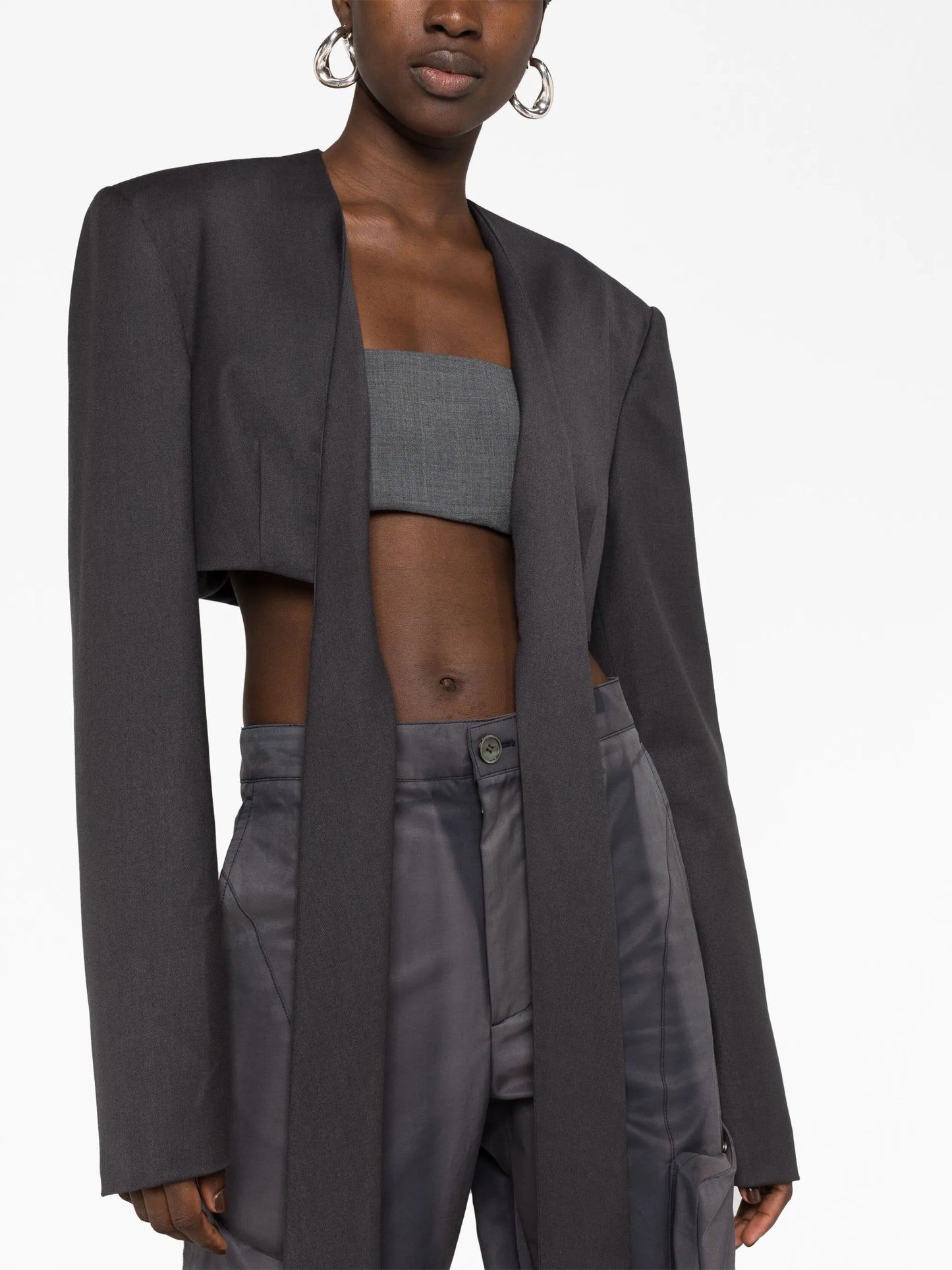 asymmetric cropped jacket