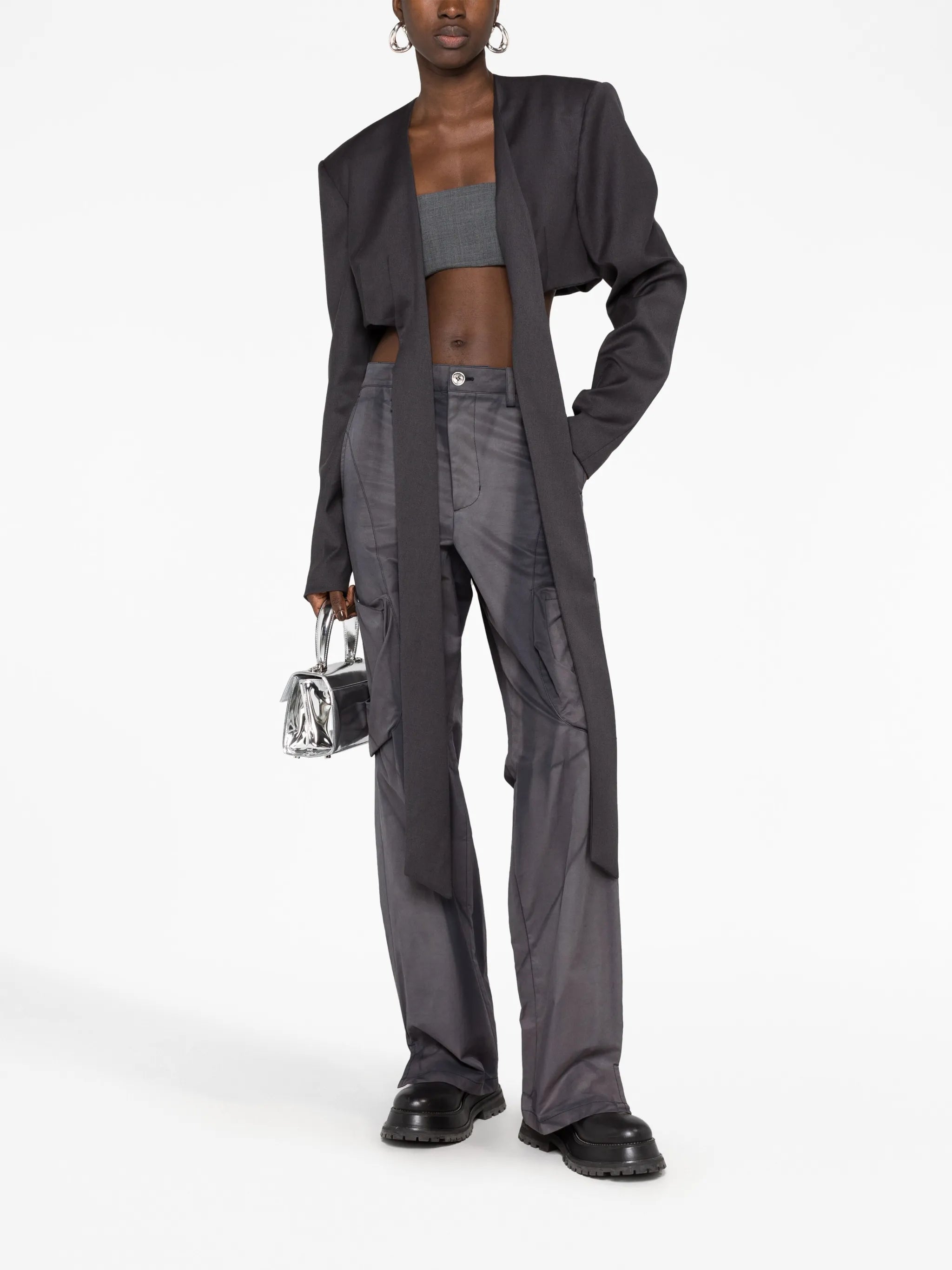 asymmetric cropped jacket