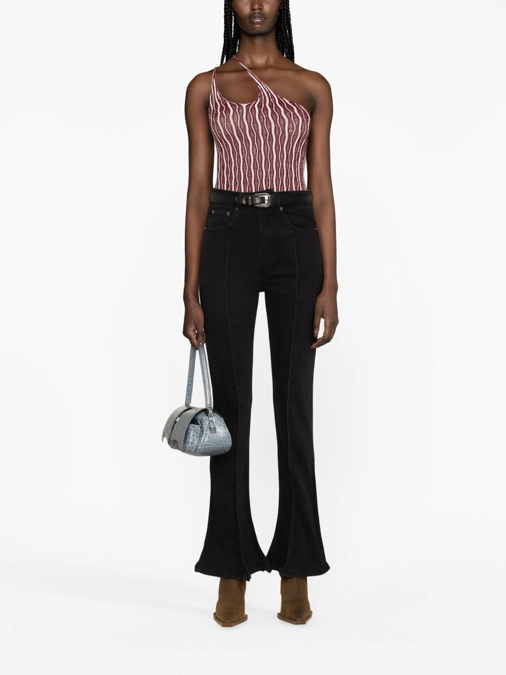 Trumpet high-rise flared jeans