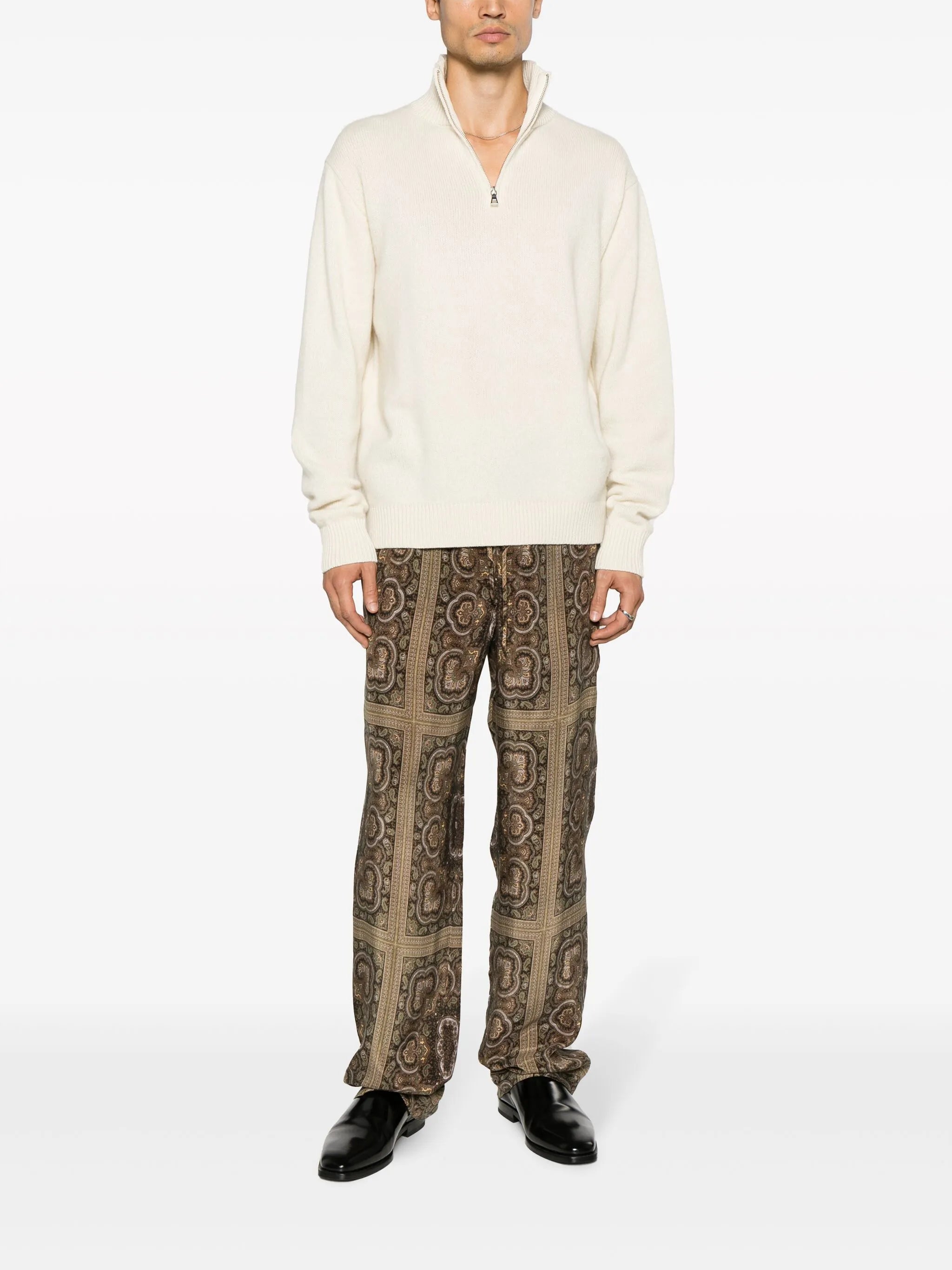 Demis paisley-print trousers