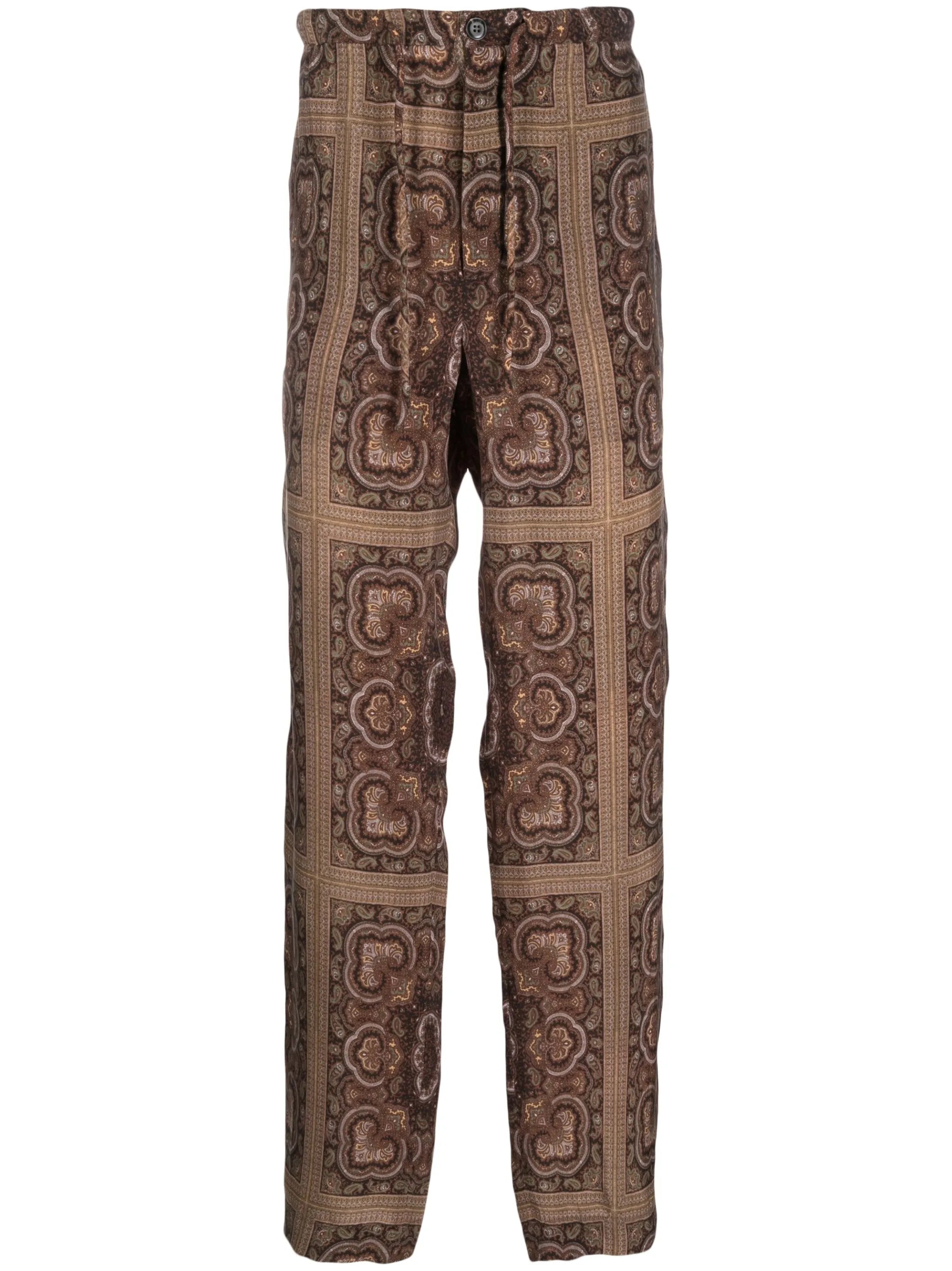 Demis paisley-print trousers