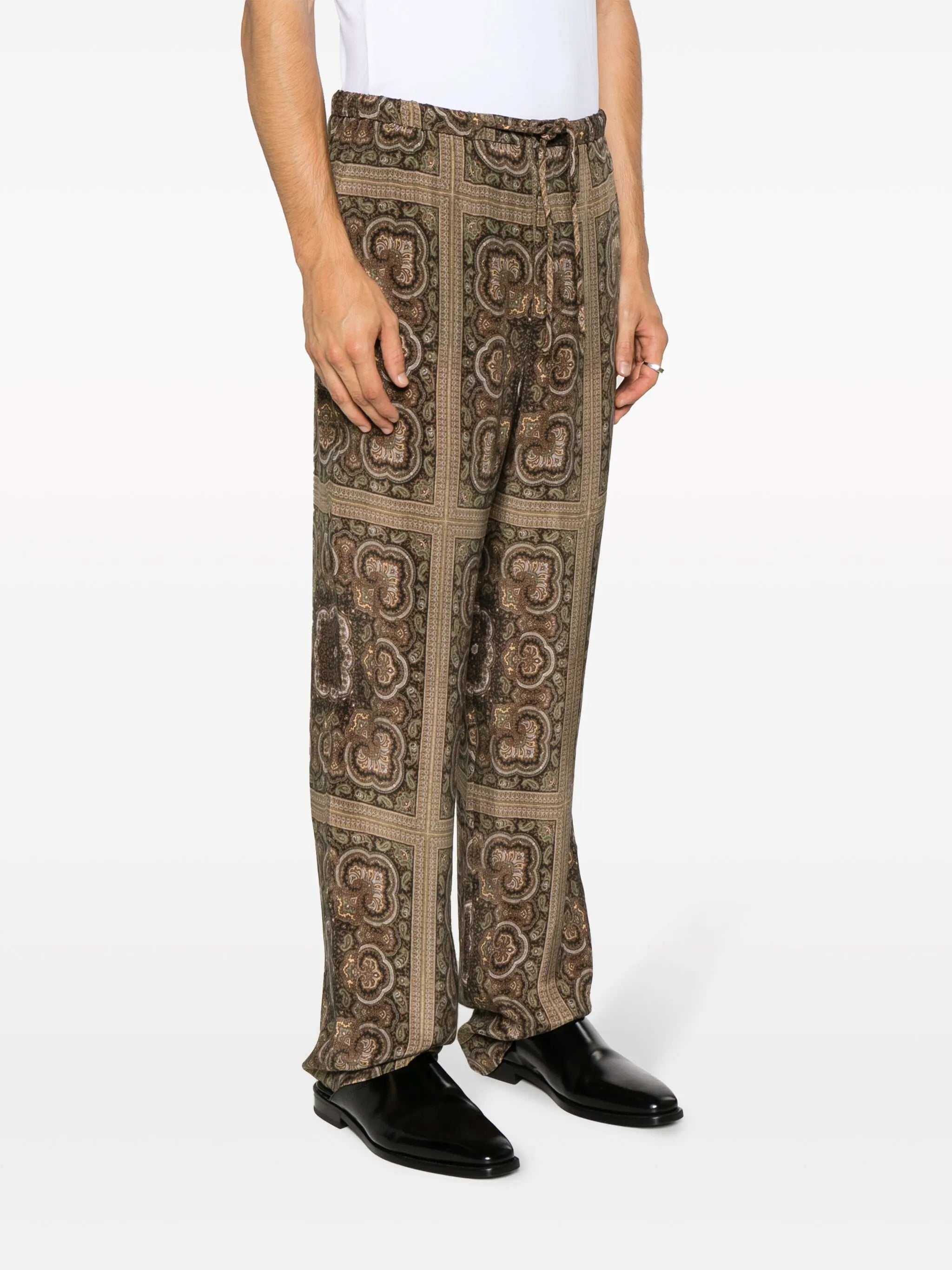 Demis paisley-print trousers