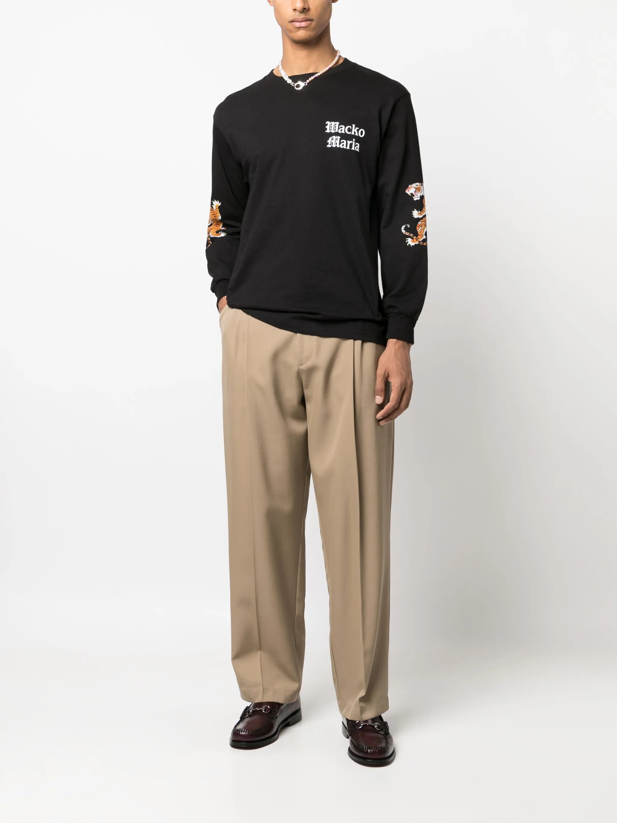 logo-print long-sleeved T-shirt