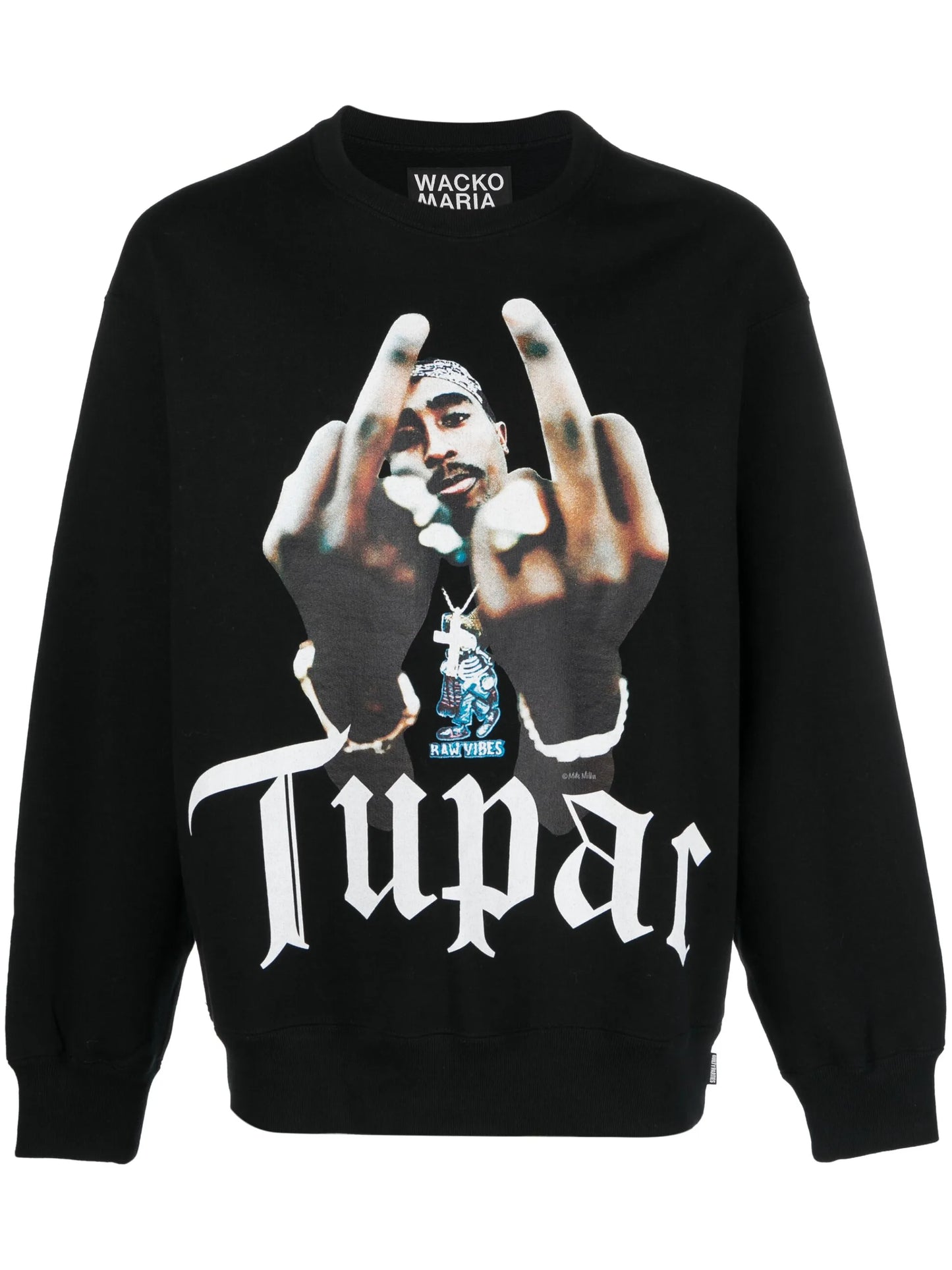 Tupac-print cotton sweatshirt