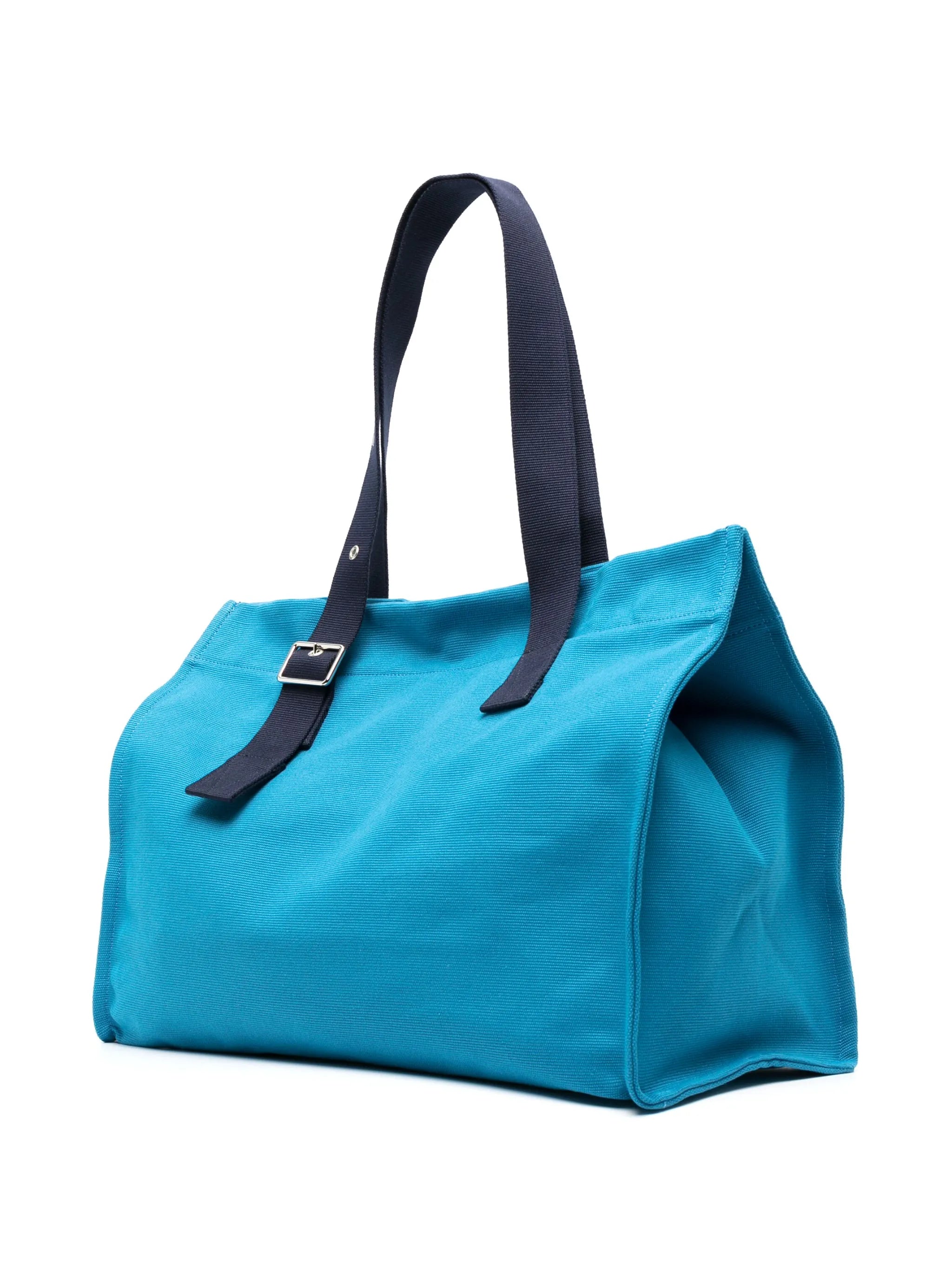 logo-patch canvas tote bag