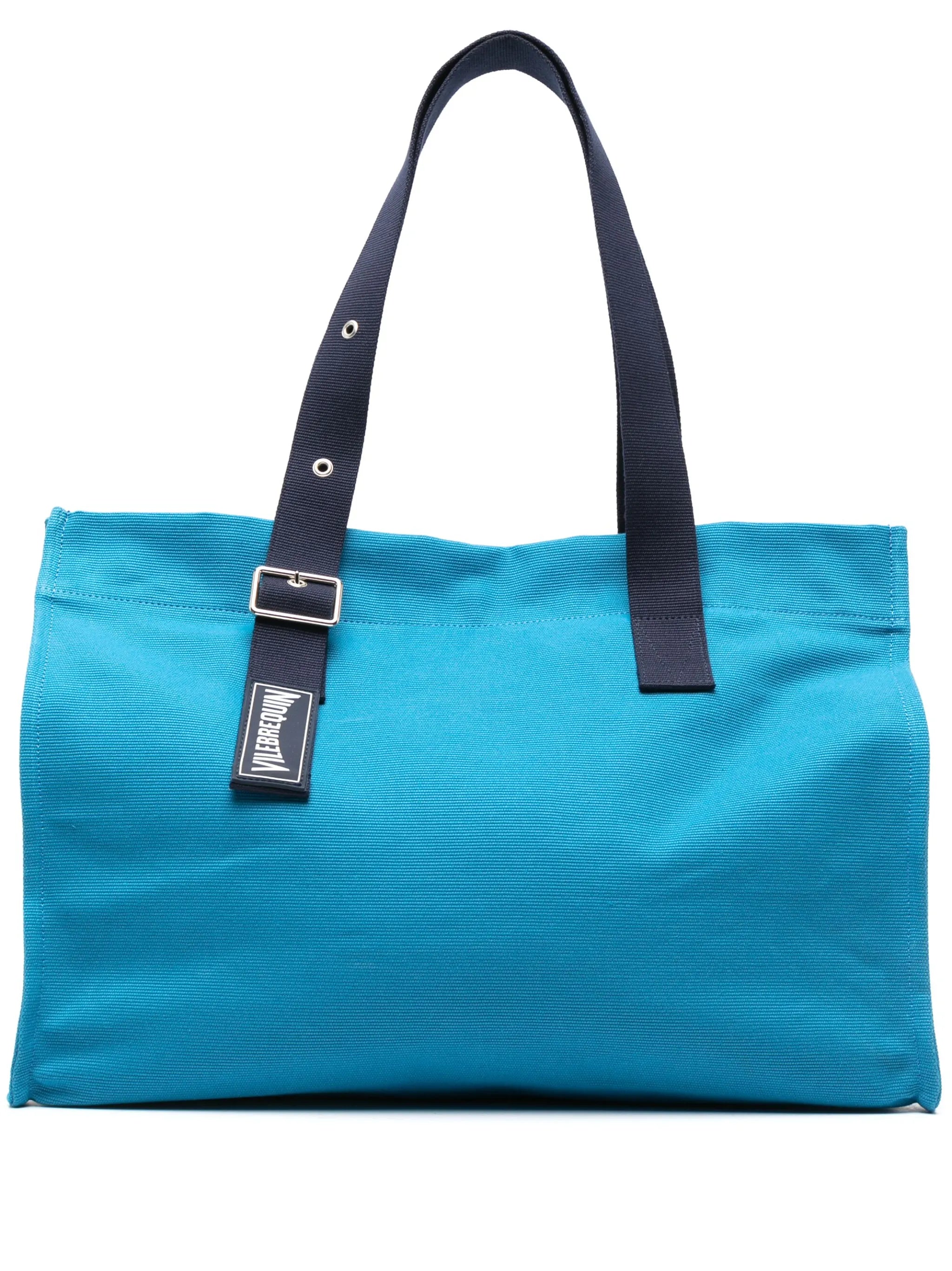 logo-patch canvas tote bag