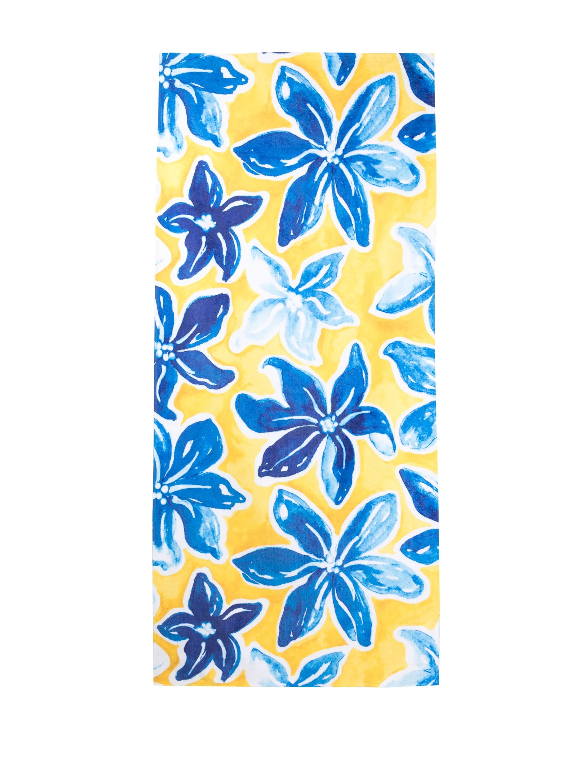 floral-print beach towel