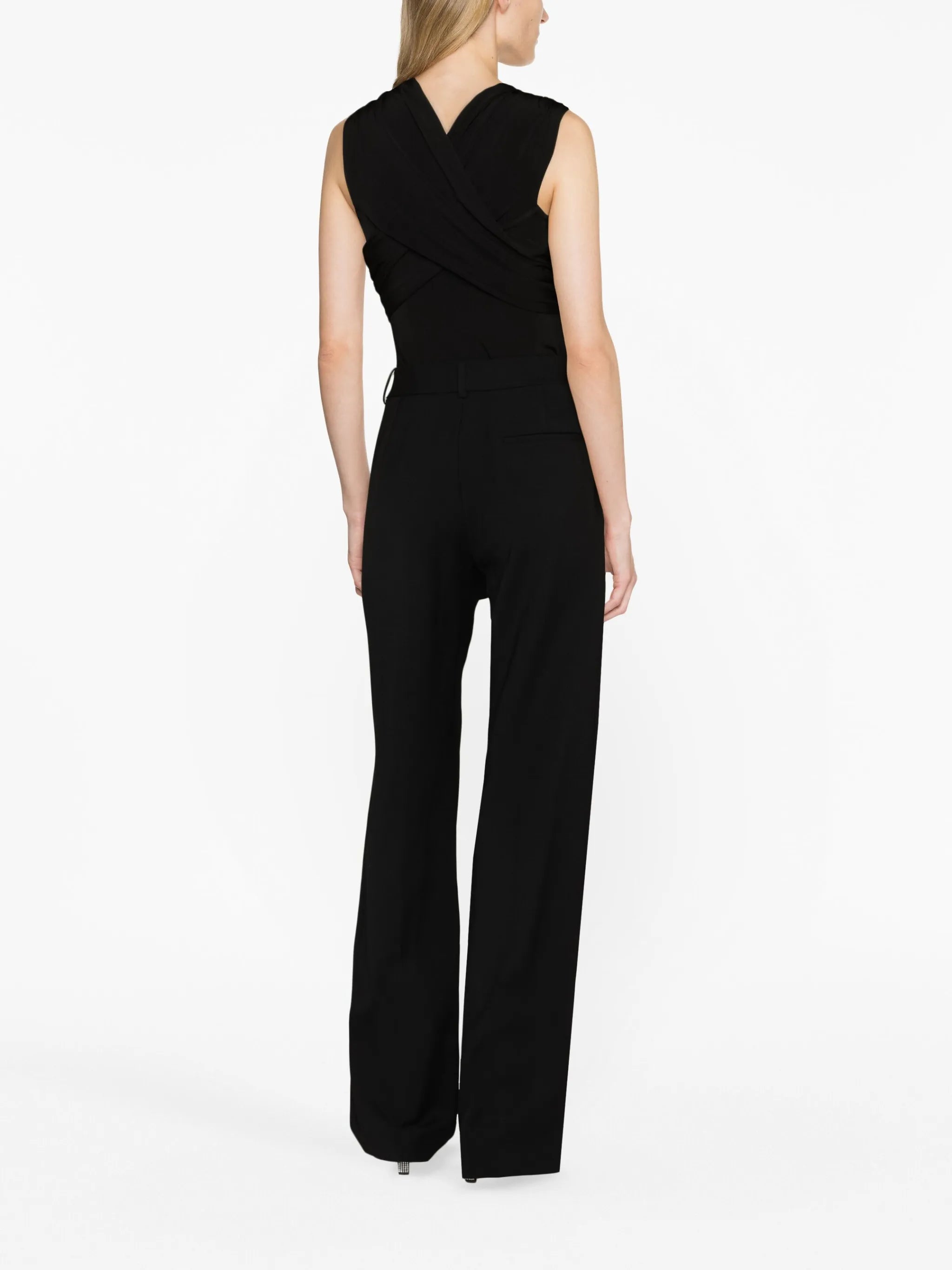 crystal-embellished cut-out trousers