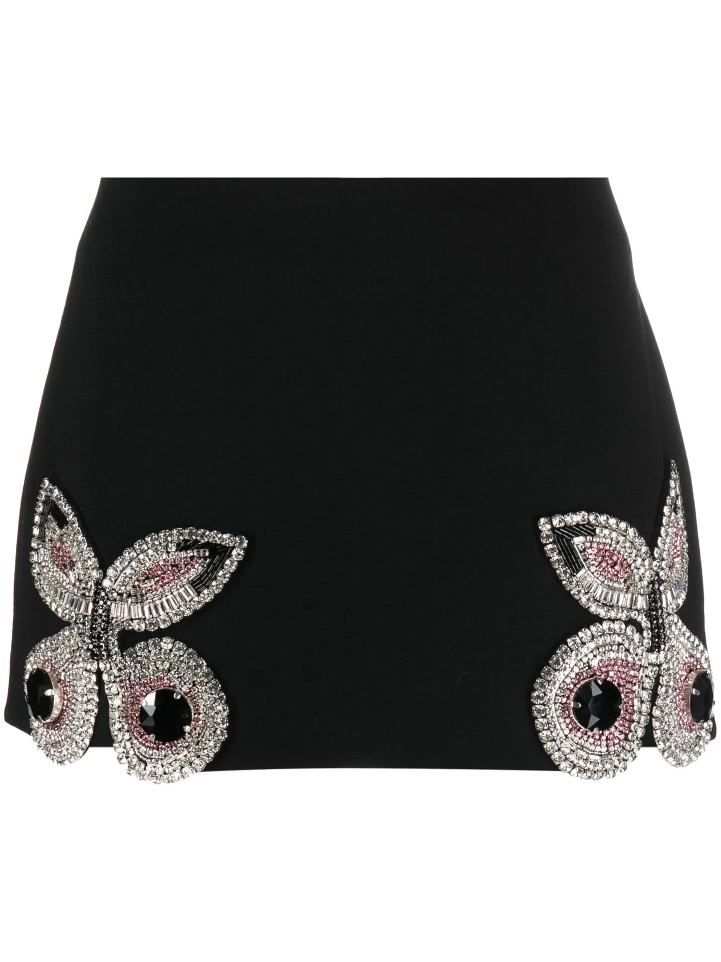 crystal-embellished butterfly mini skirt