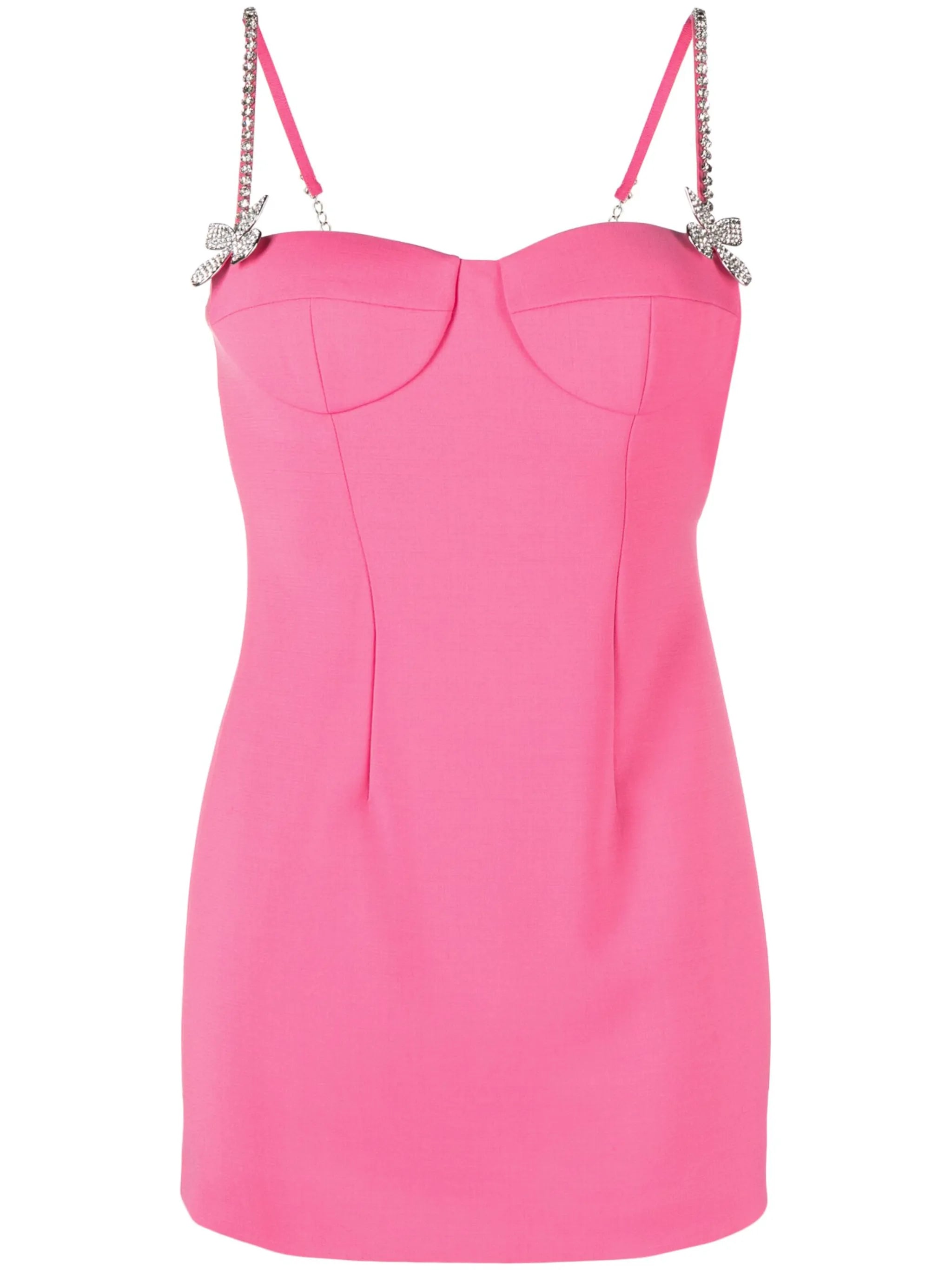 butterfly crystal-embellished minidress