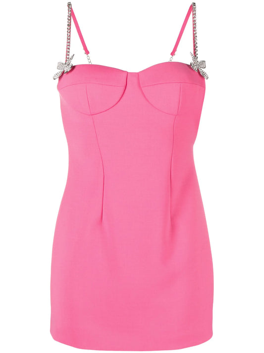 butterfly crystal-embellished minidress