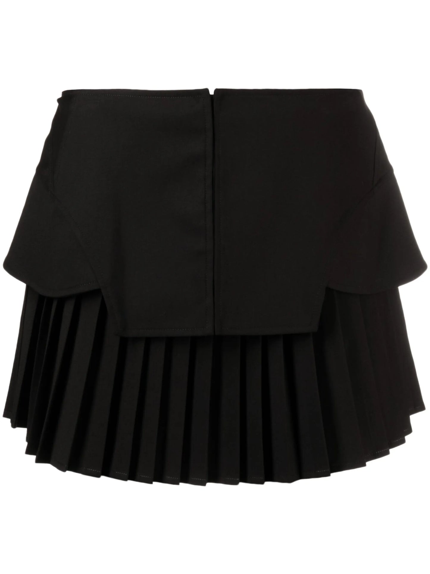corset-detail pleated miniskirt