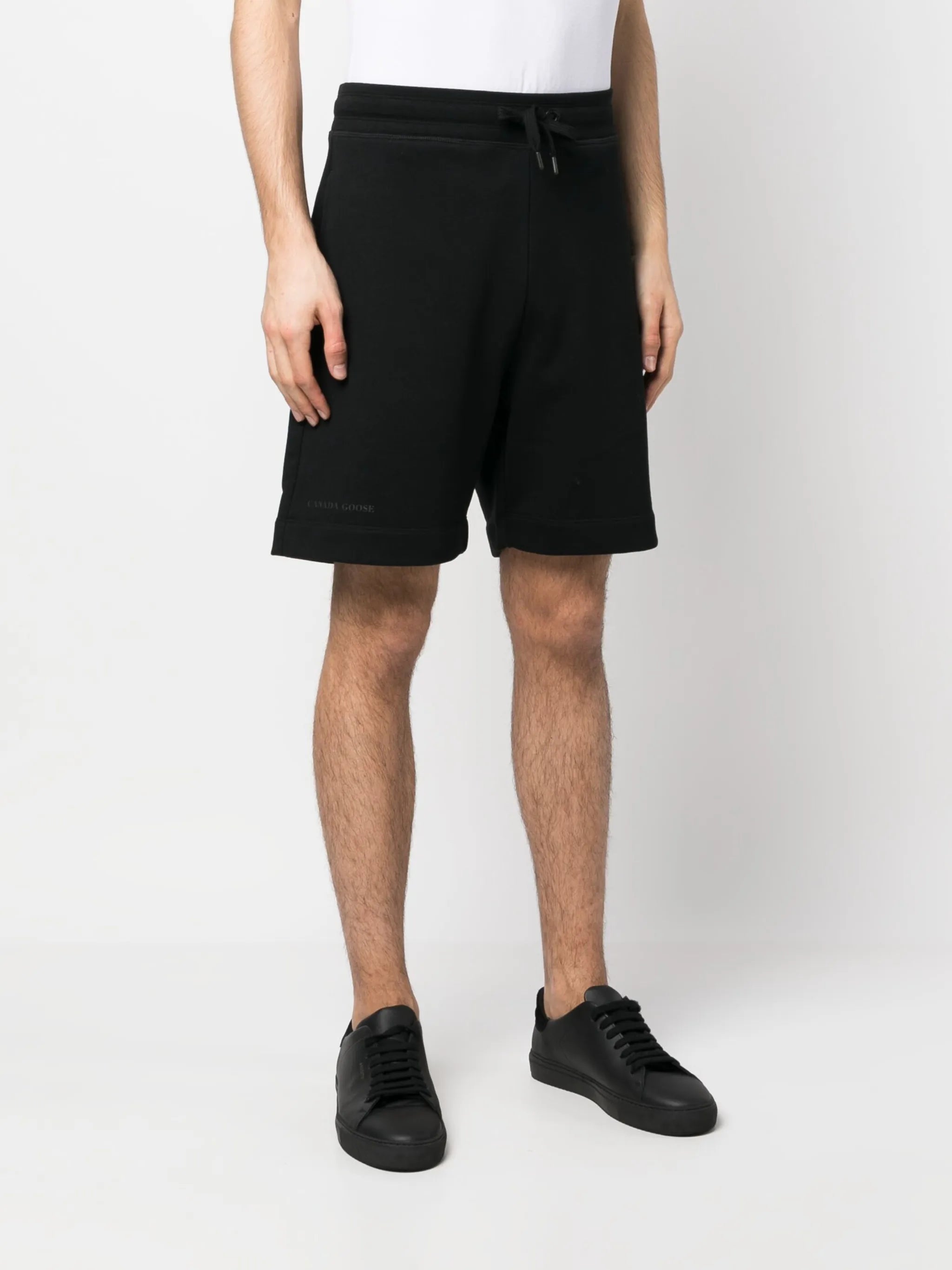 logo-print cotton track shorts