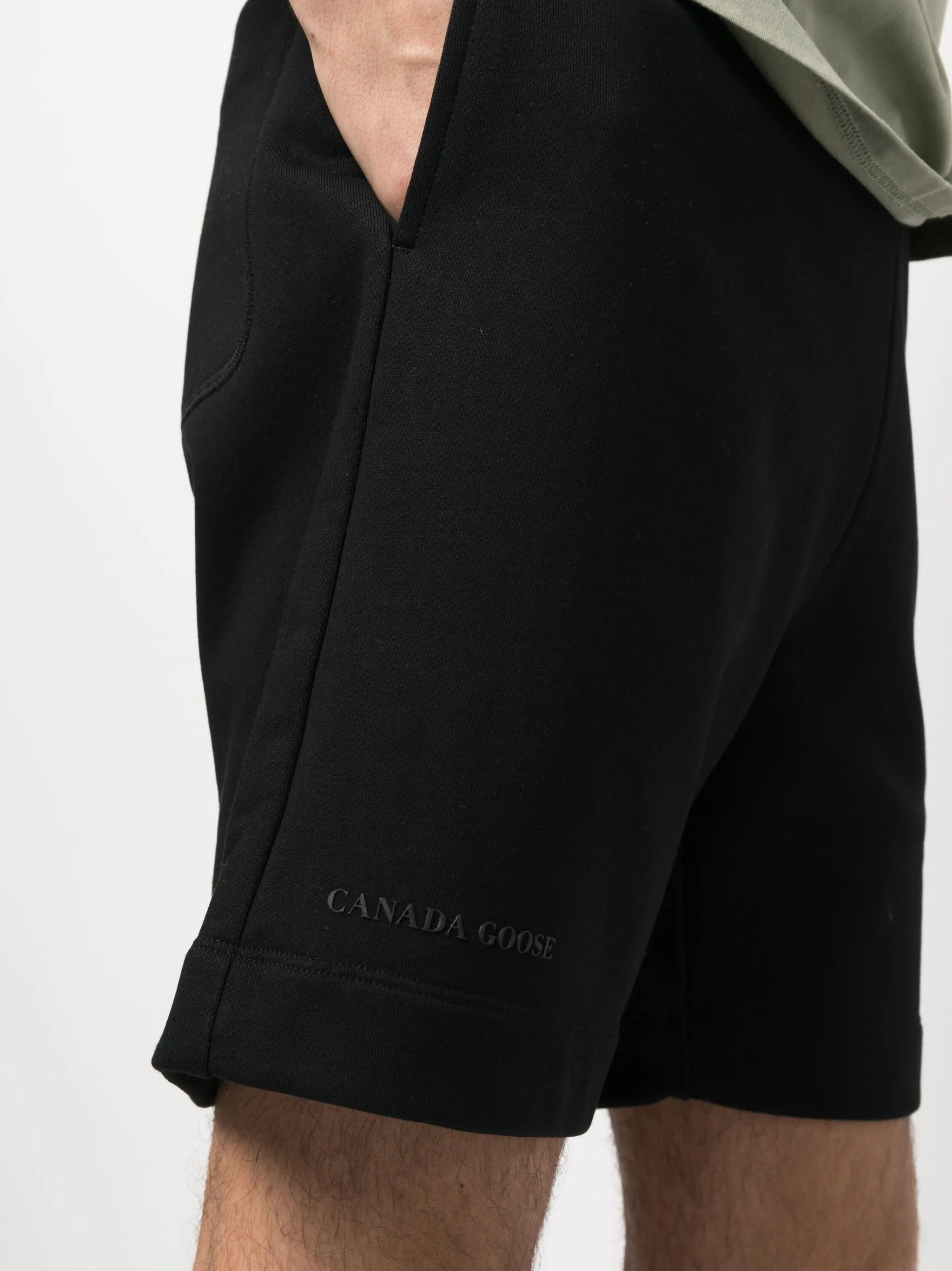 logo-print cotton track shorts