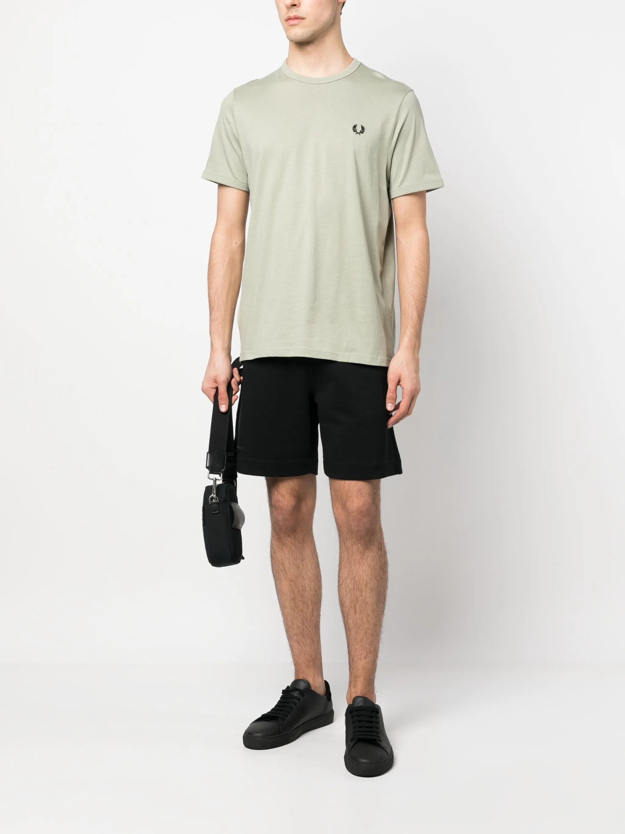 logo-print cotton track shorts