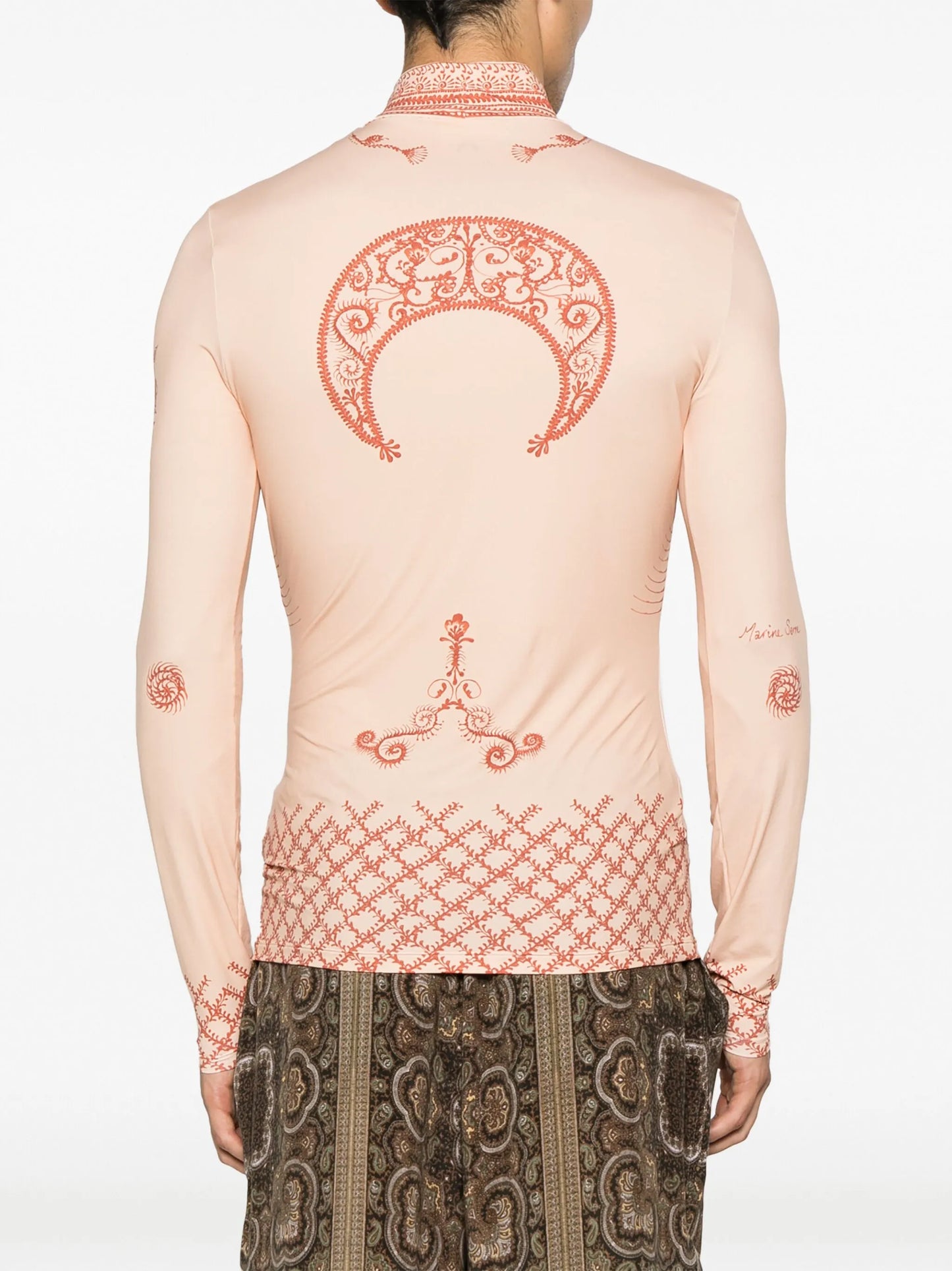 Regenerated Henna-print top