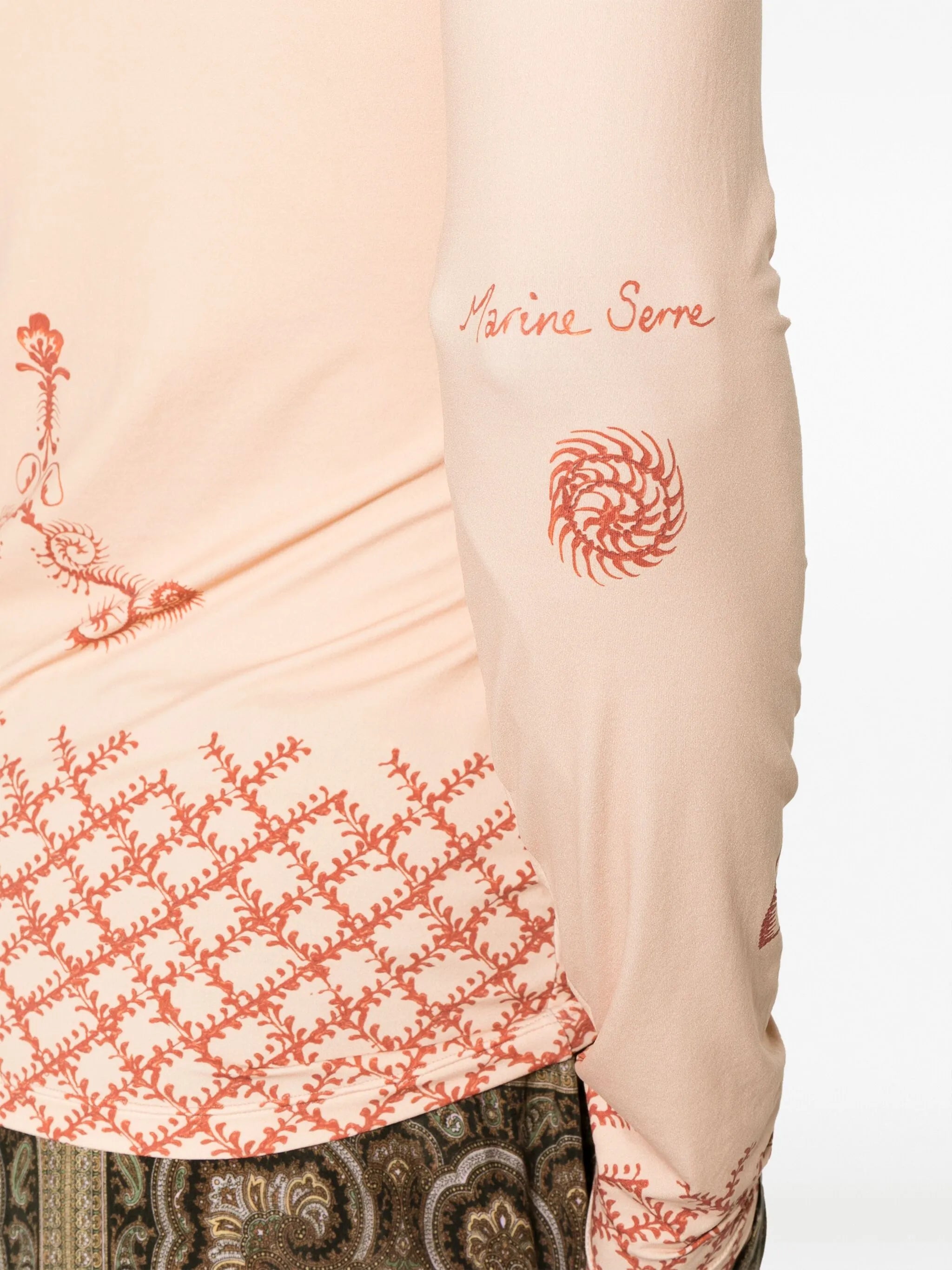 Regenerated Henna-print top