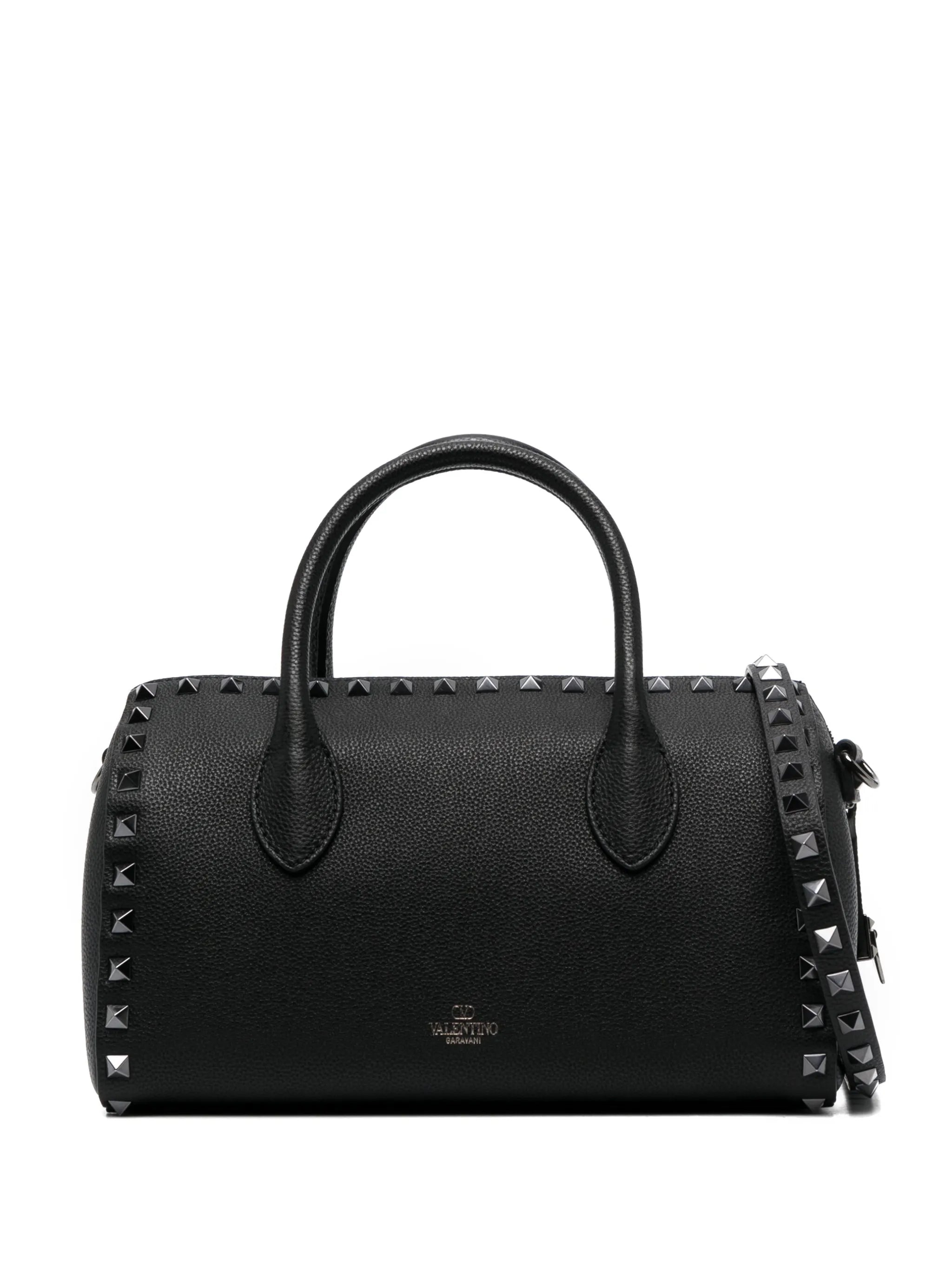 Rockstud leather tote bag