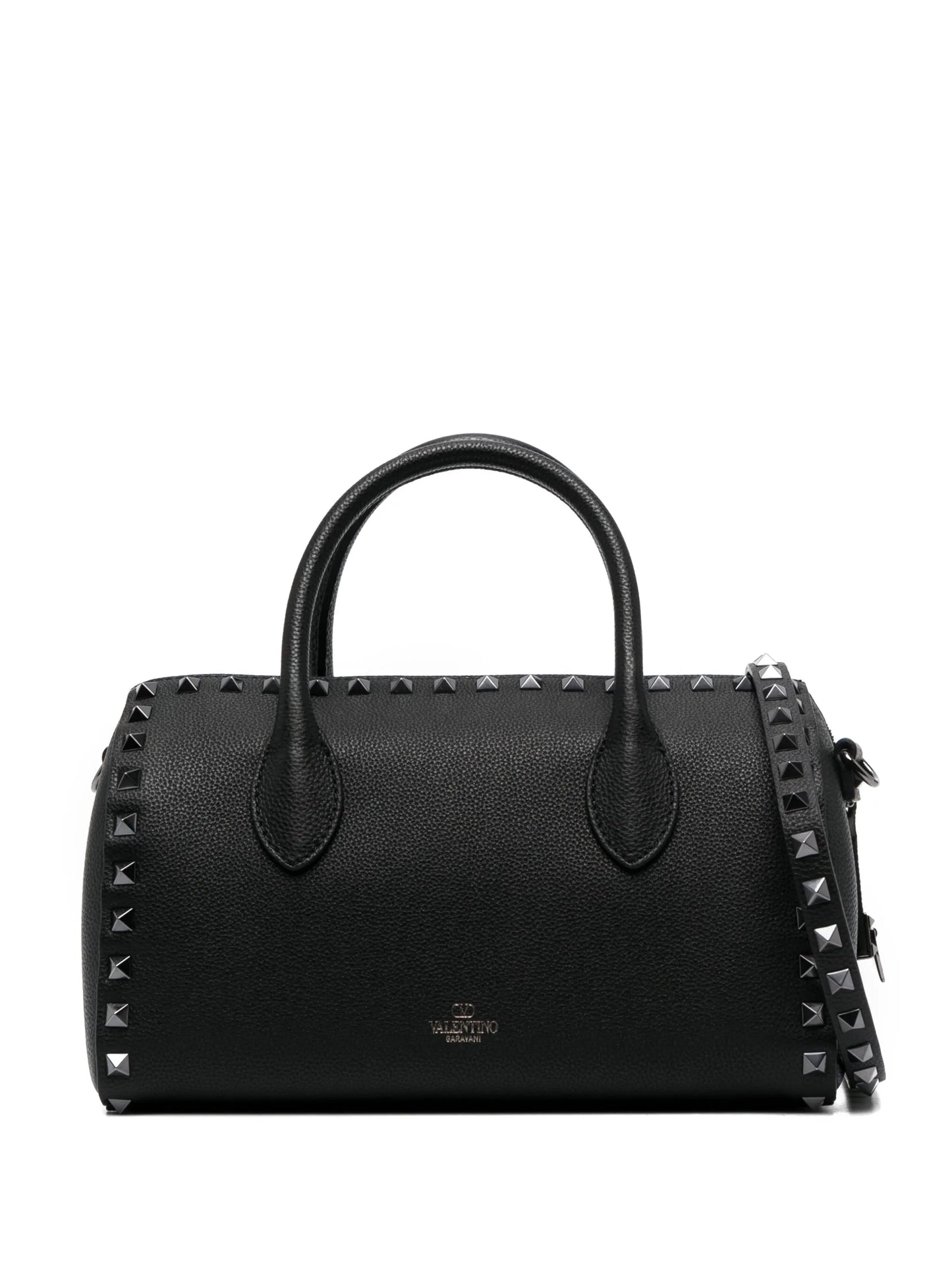 Rockstud leather tote bag