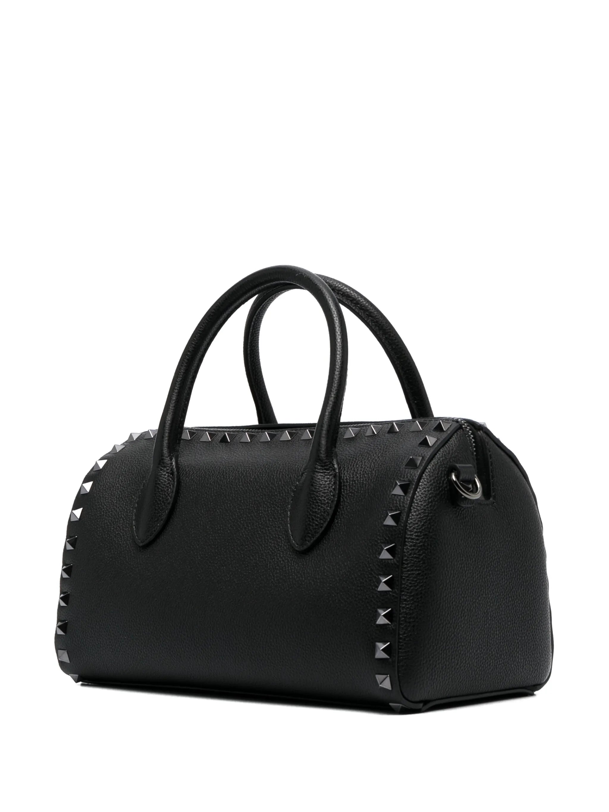 Rockstud leather tote bag