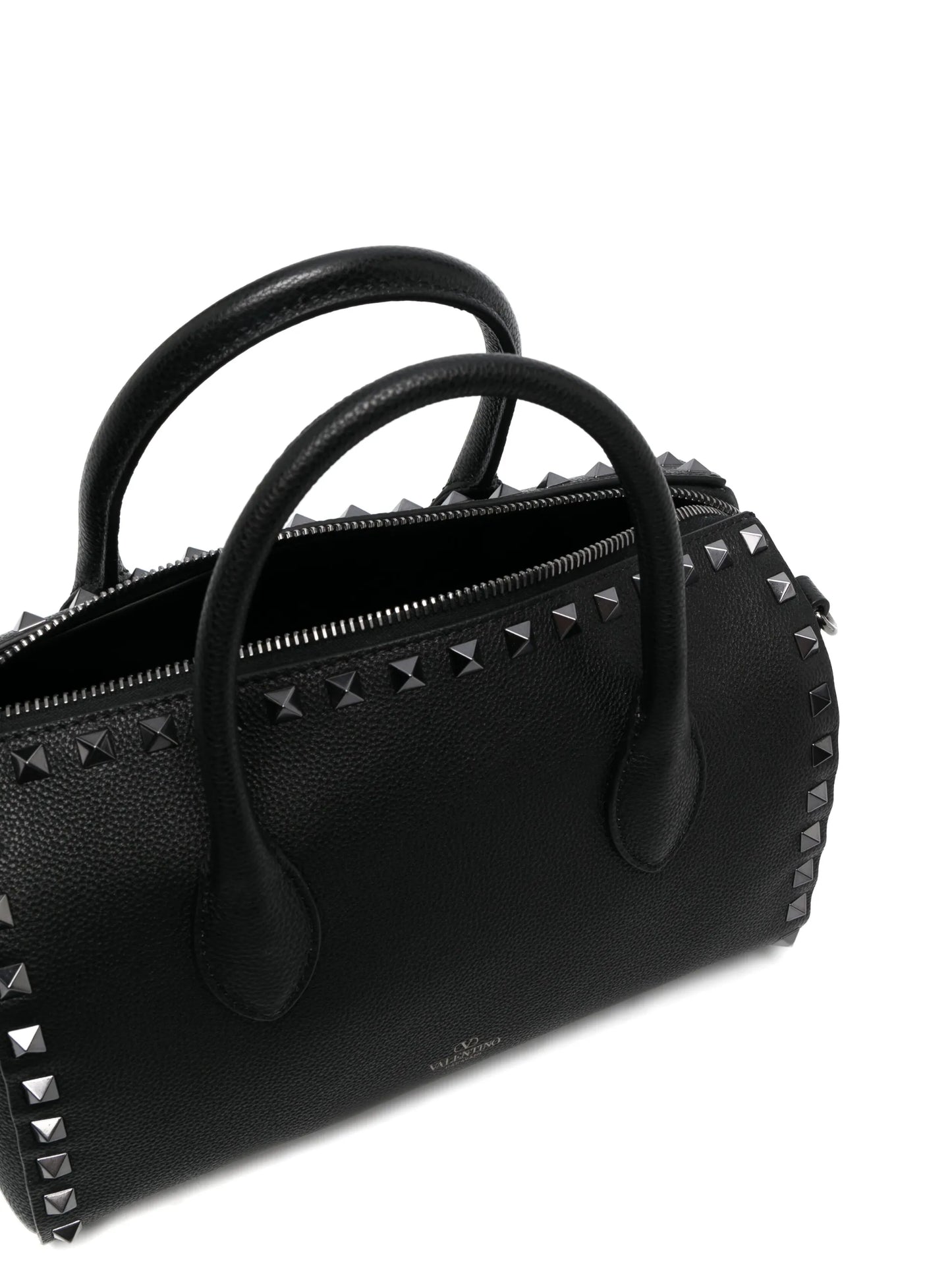 Rockstud leather tote bag