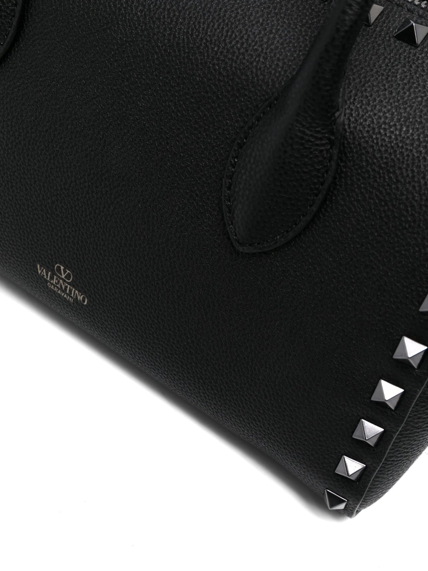Rockstud leather tote bag