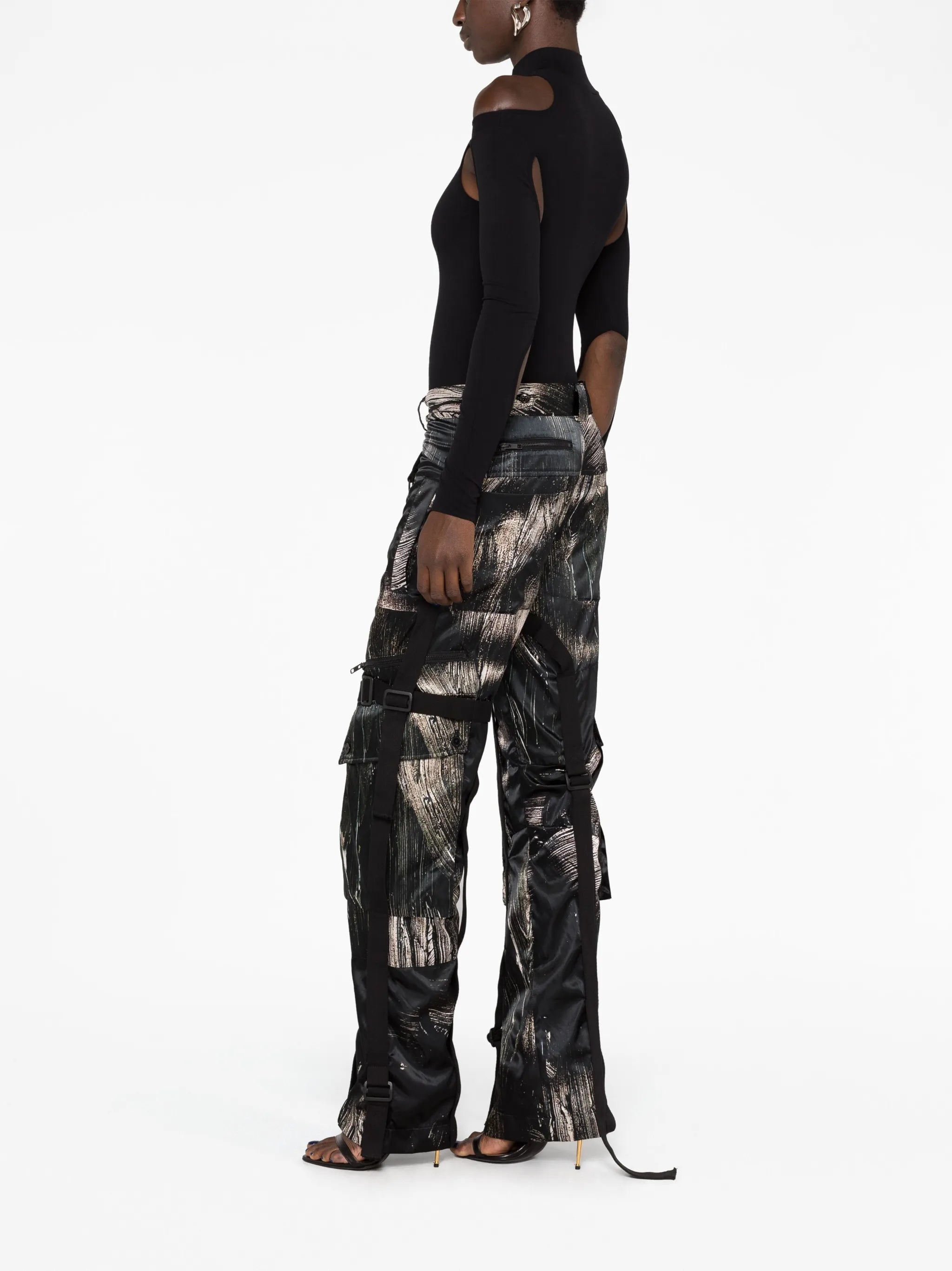 sculpted jersey cut-out bodysuit