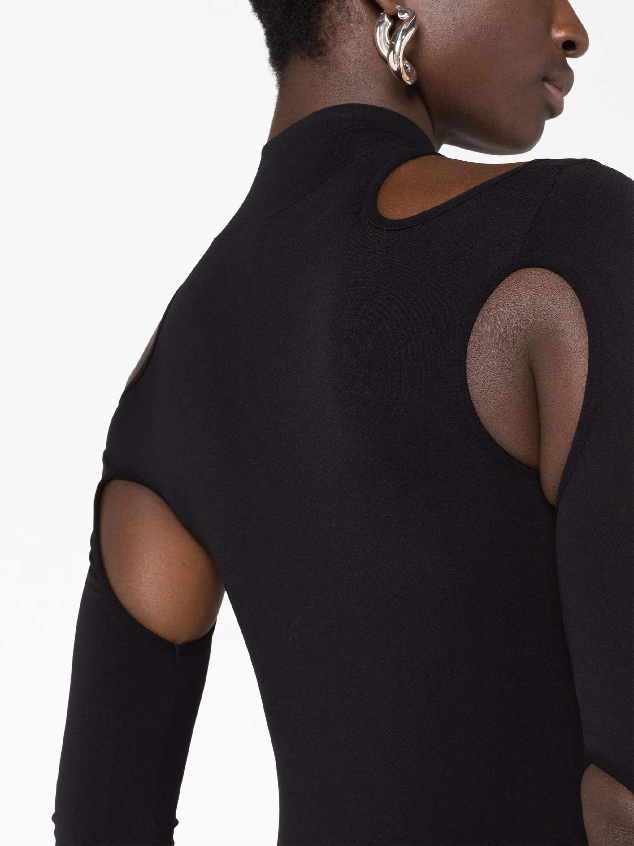 sculpted jersey cut-out bodysuit