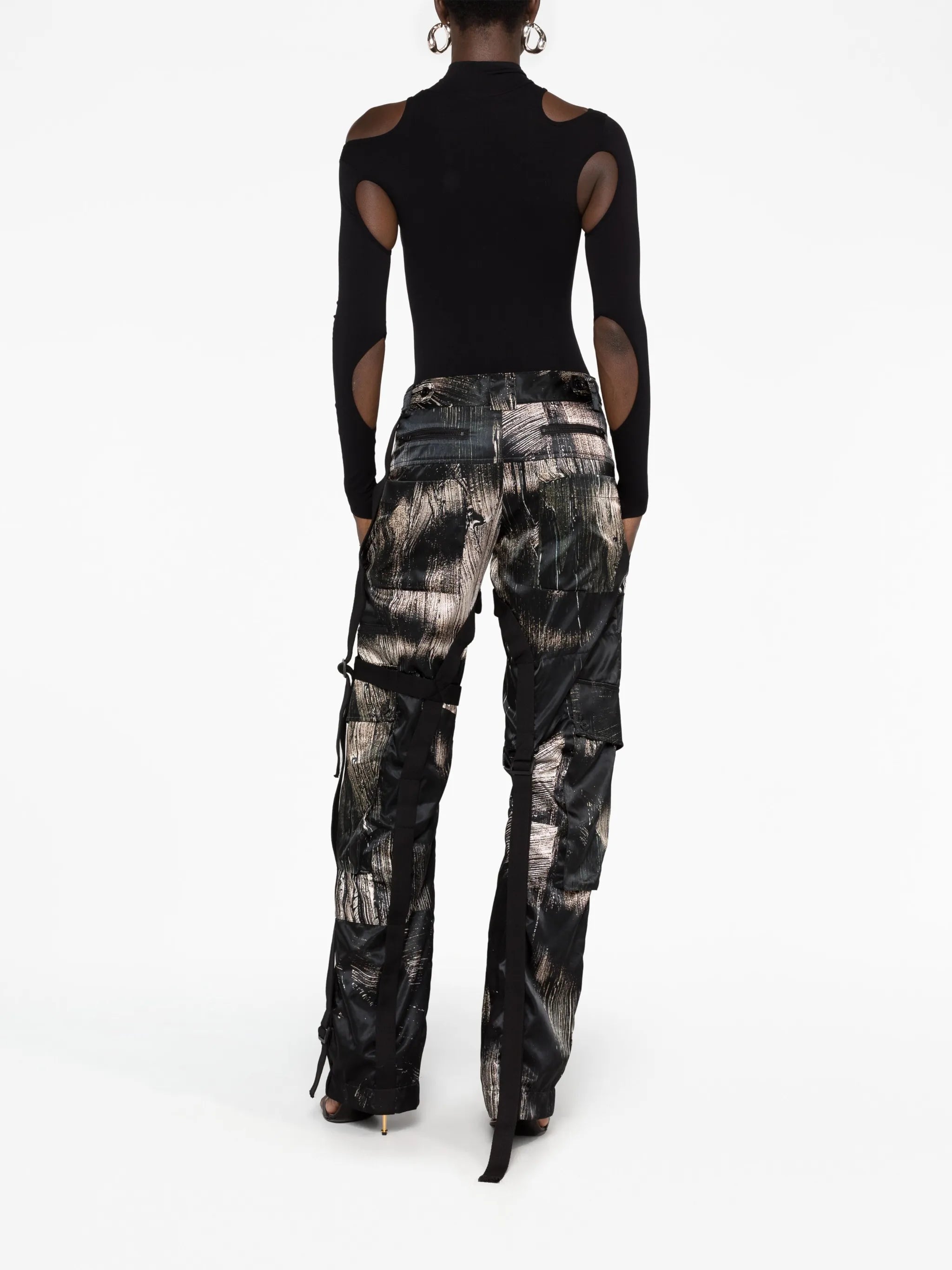 sculpted jersey cut-out bodysuit