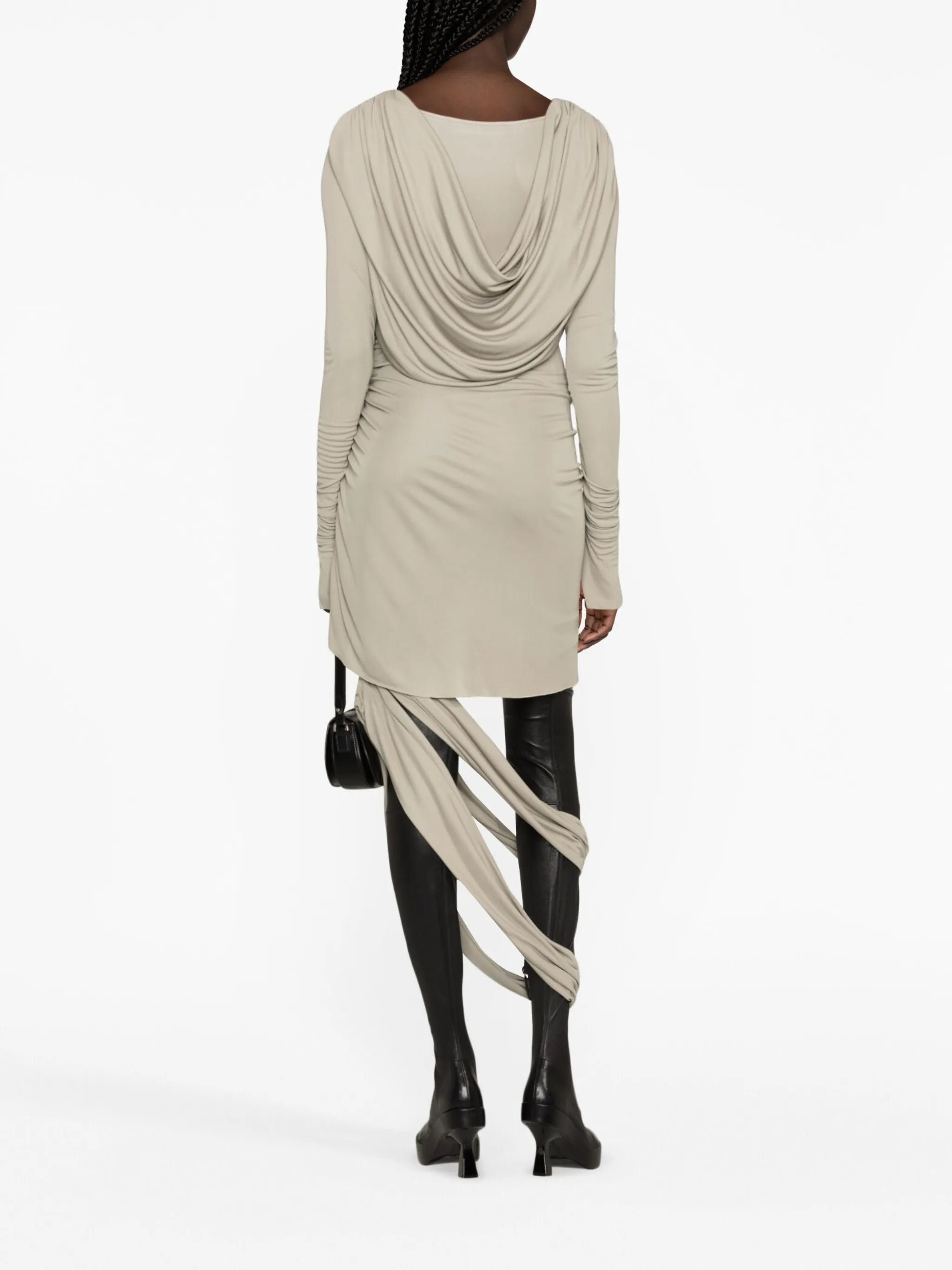 draped cut-out dress