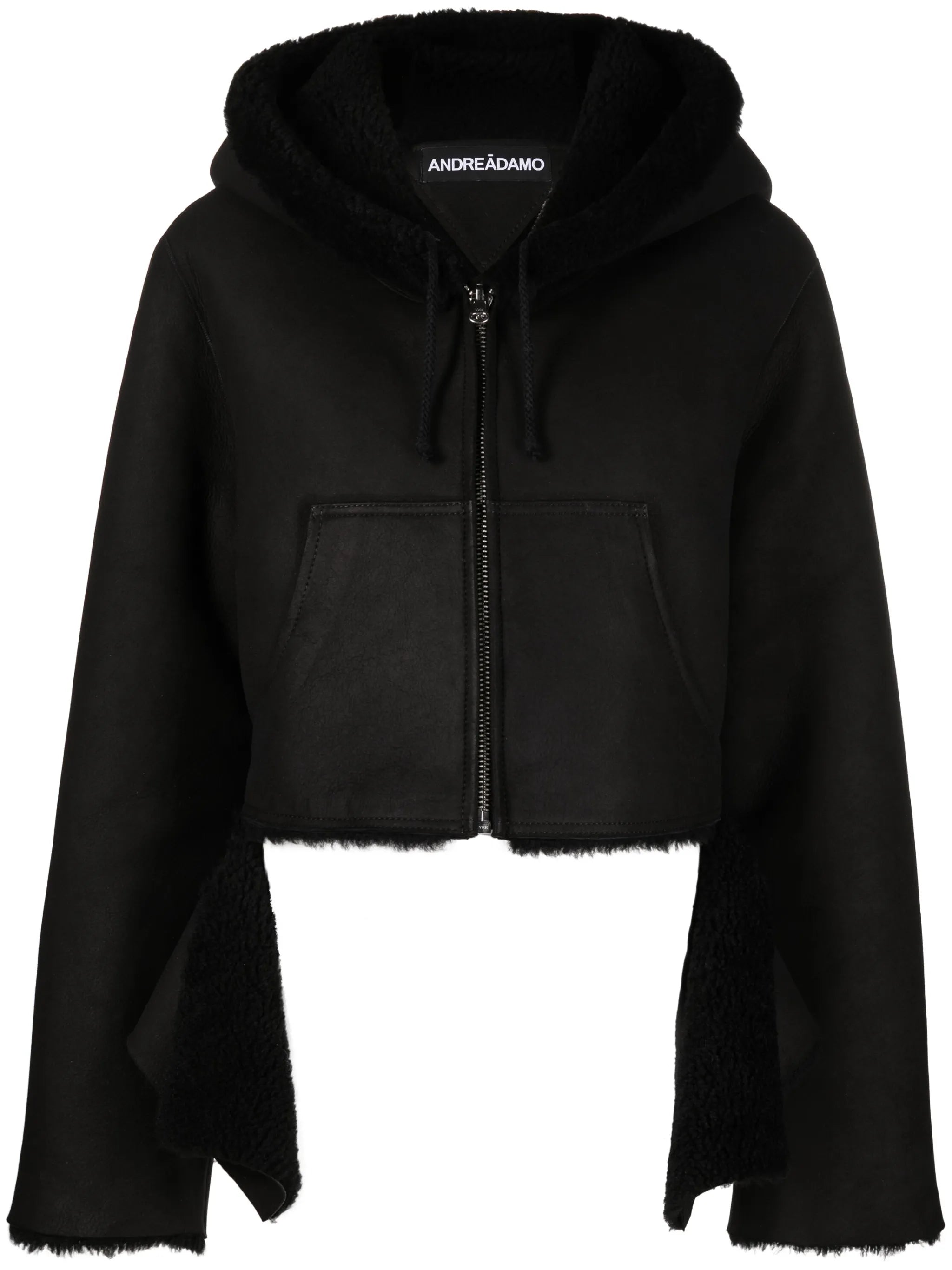 reversible shearling cropped jacket