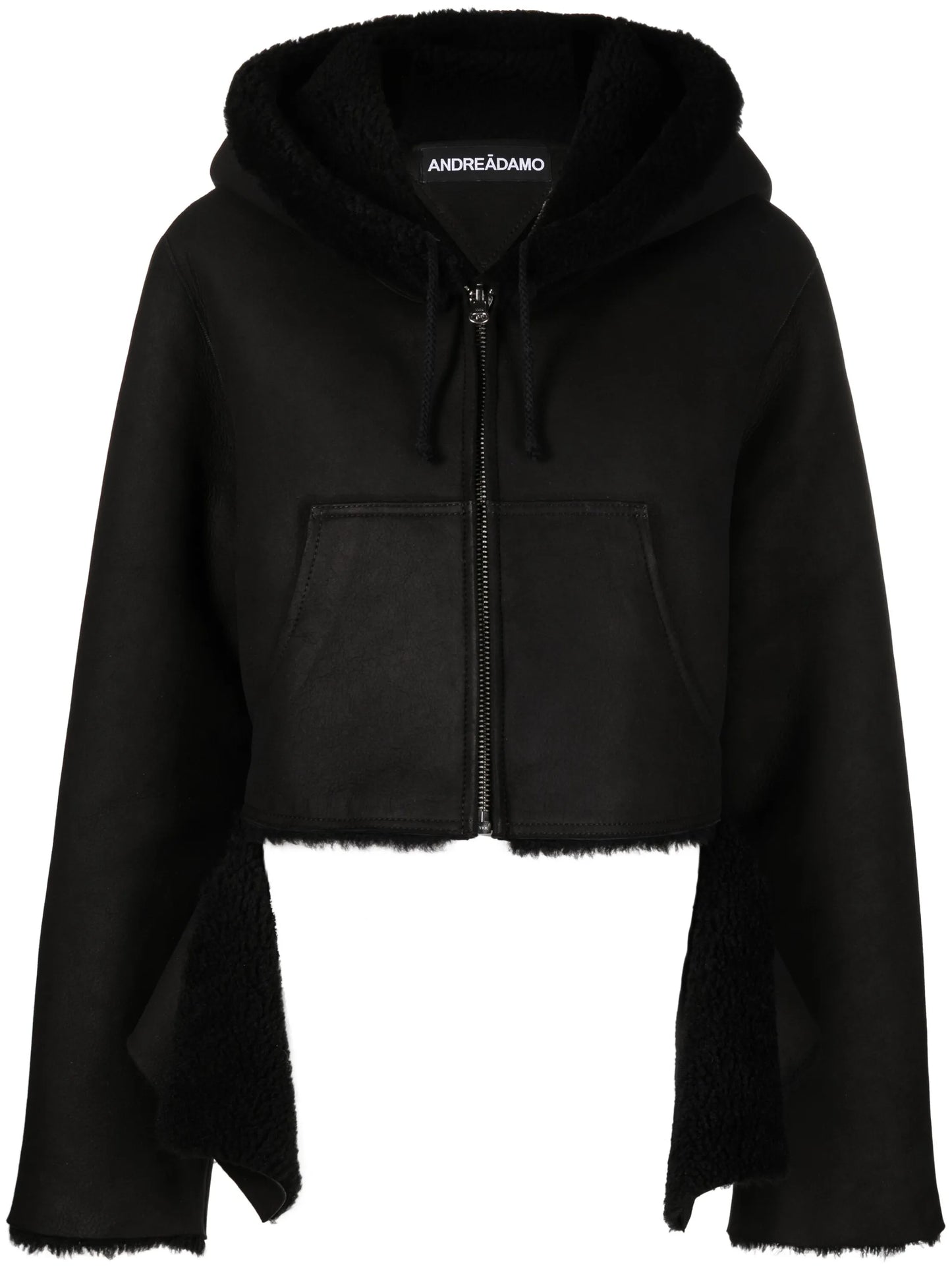 reversible shearling cropped jacket