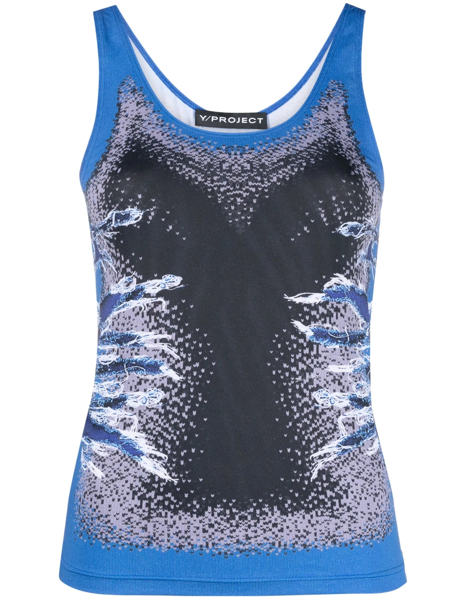 Whisker-print tank top