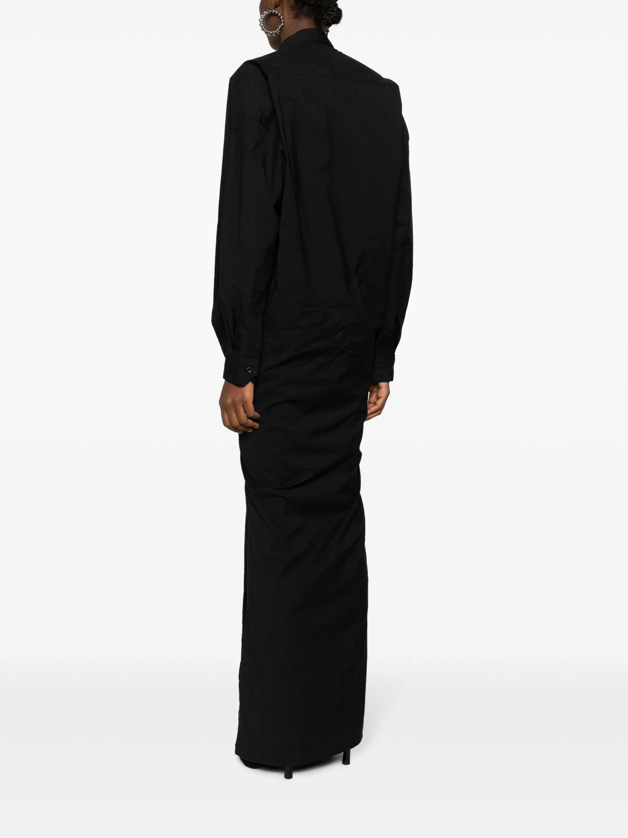 asymmetric maxi shirtdress