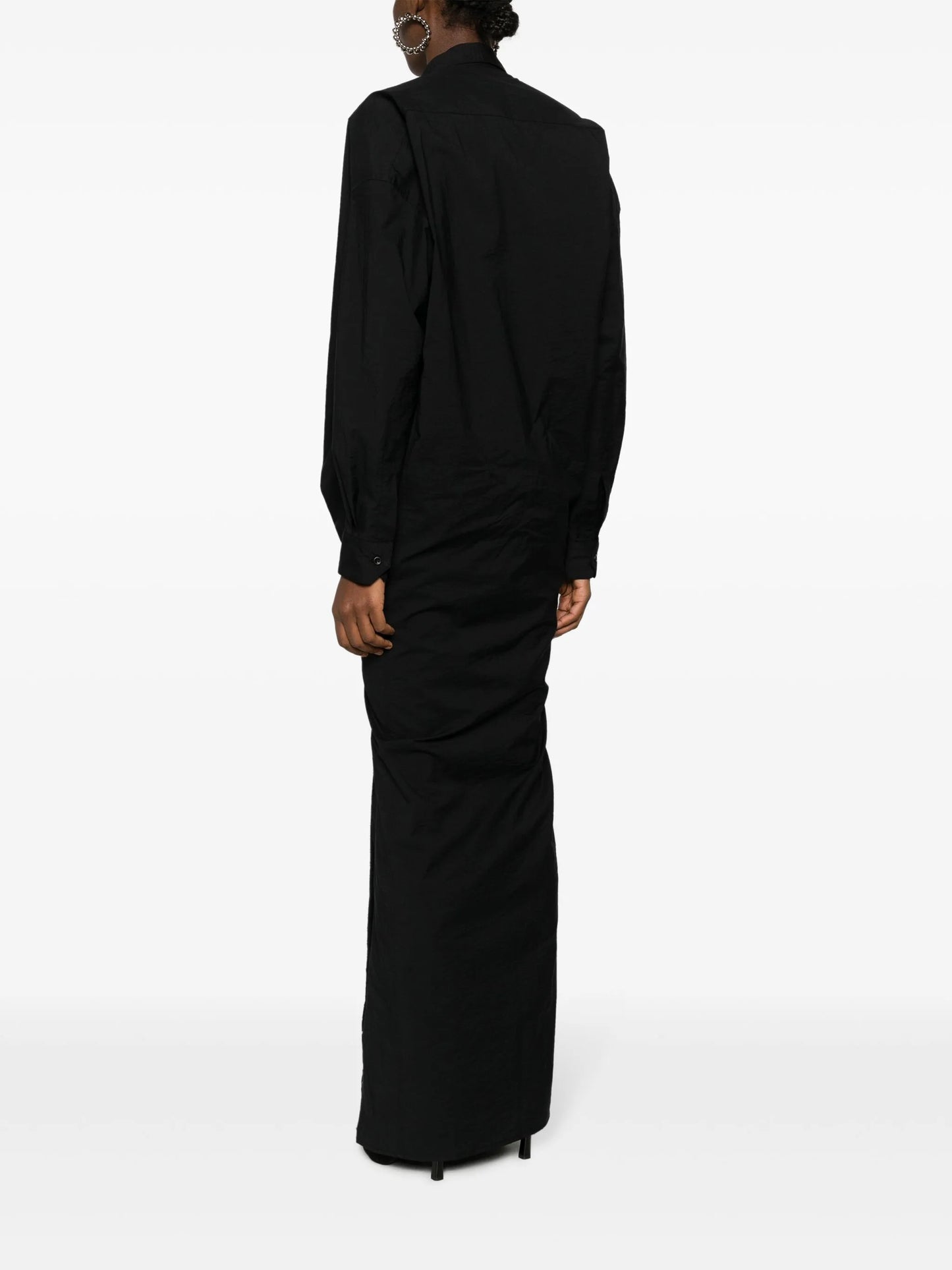 asymmetric maxi shirtdress